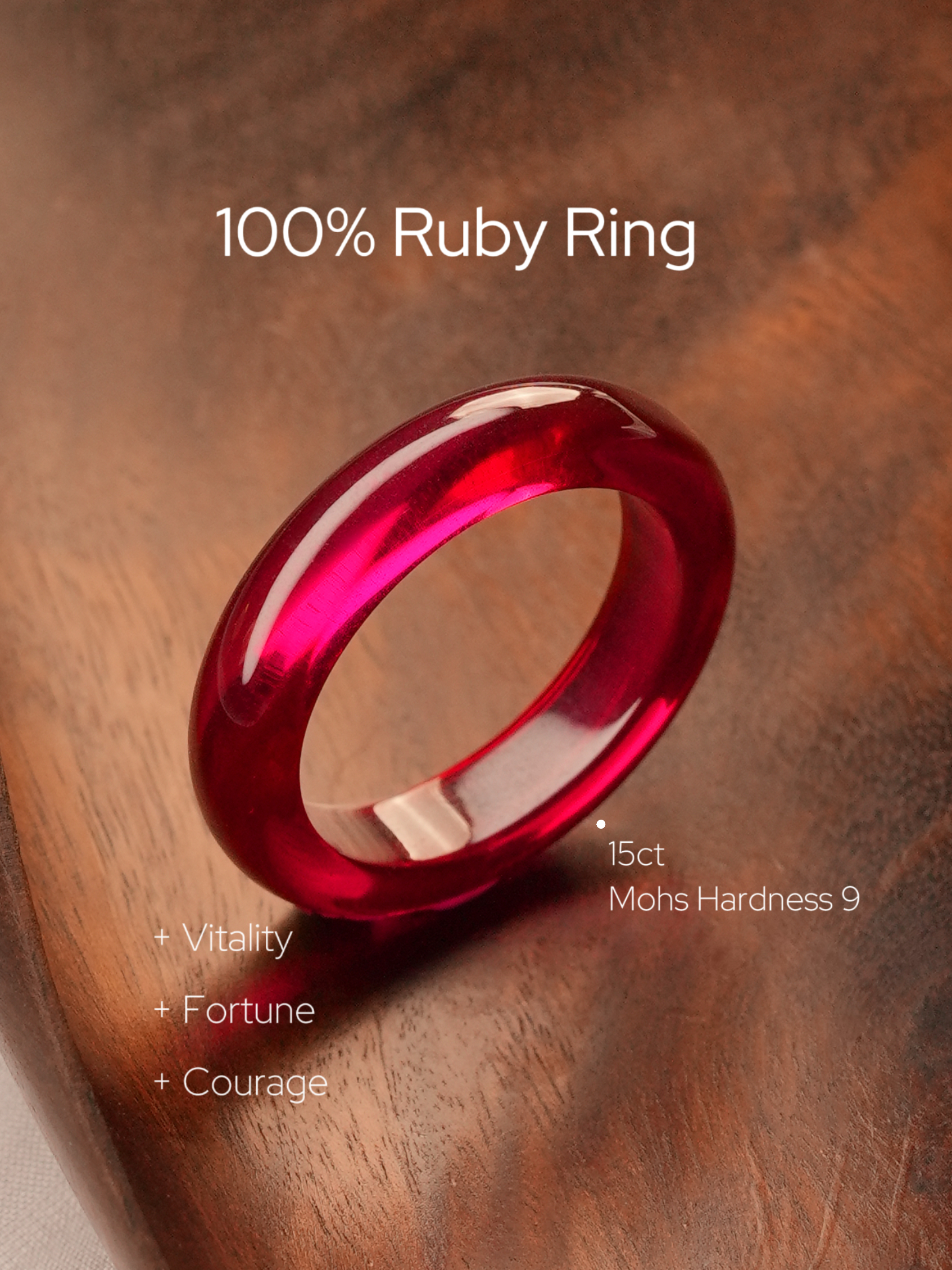 360-Degree Cabochon Ruby Ring