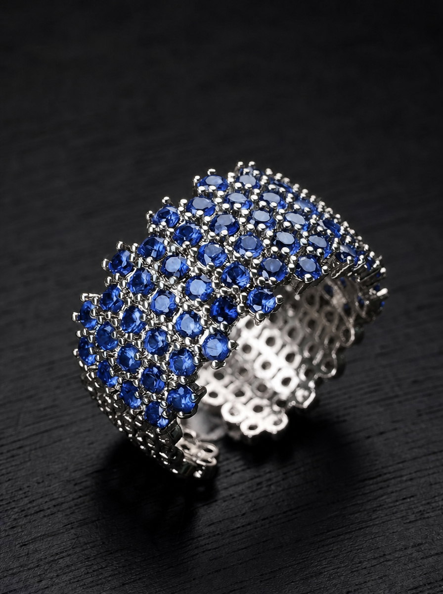 Ruby/Sapphire-Round Brilliant Cut Ring - Astral Weave