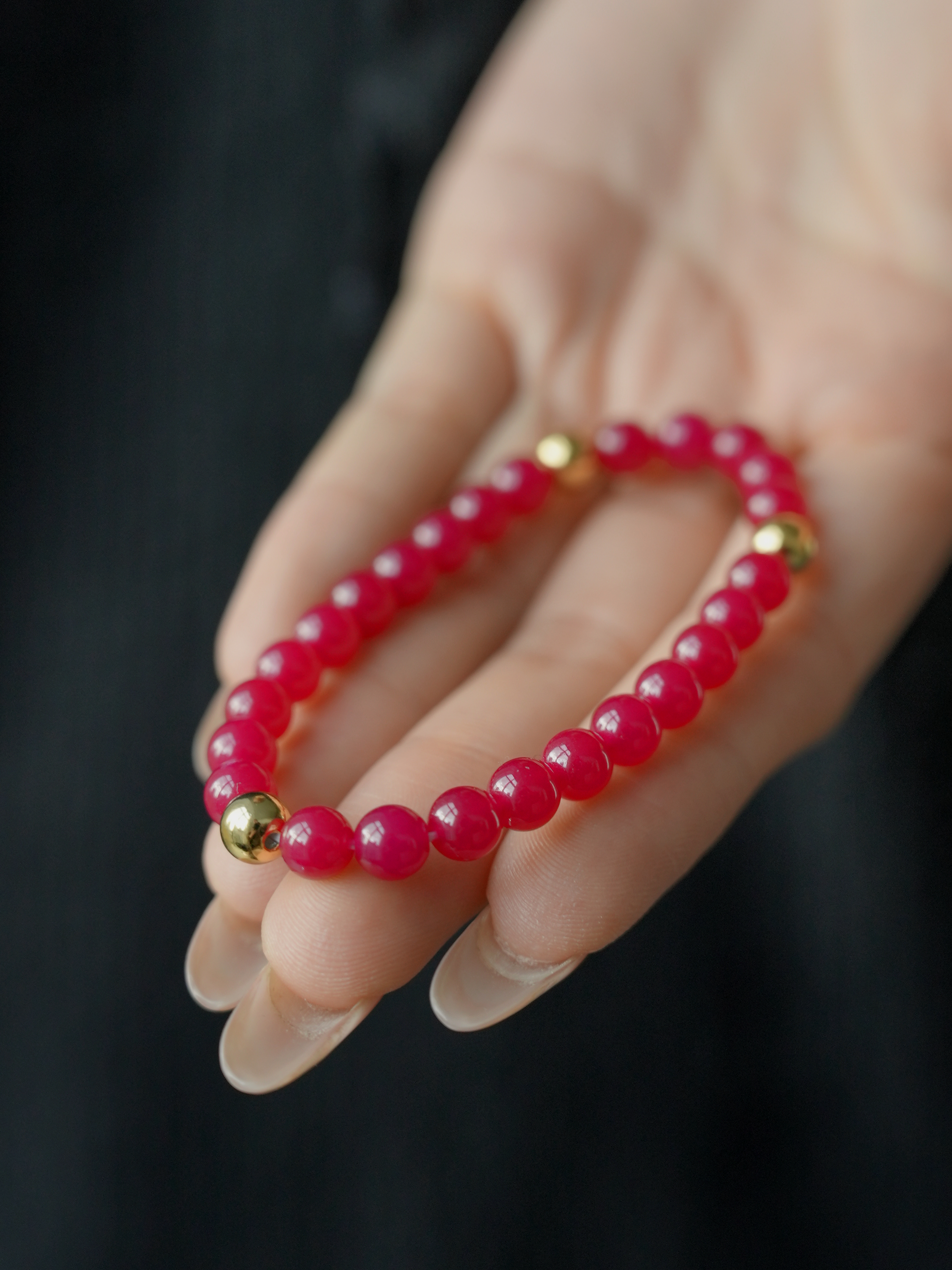 Ruby Bracelet - Crimson Starlight
