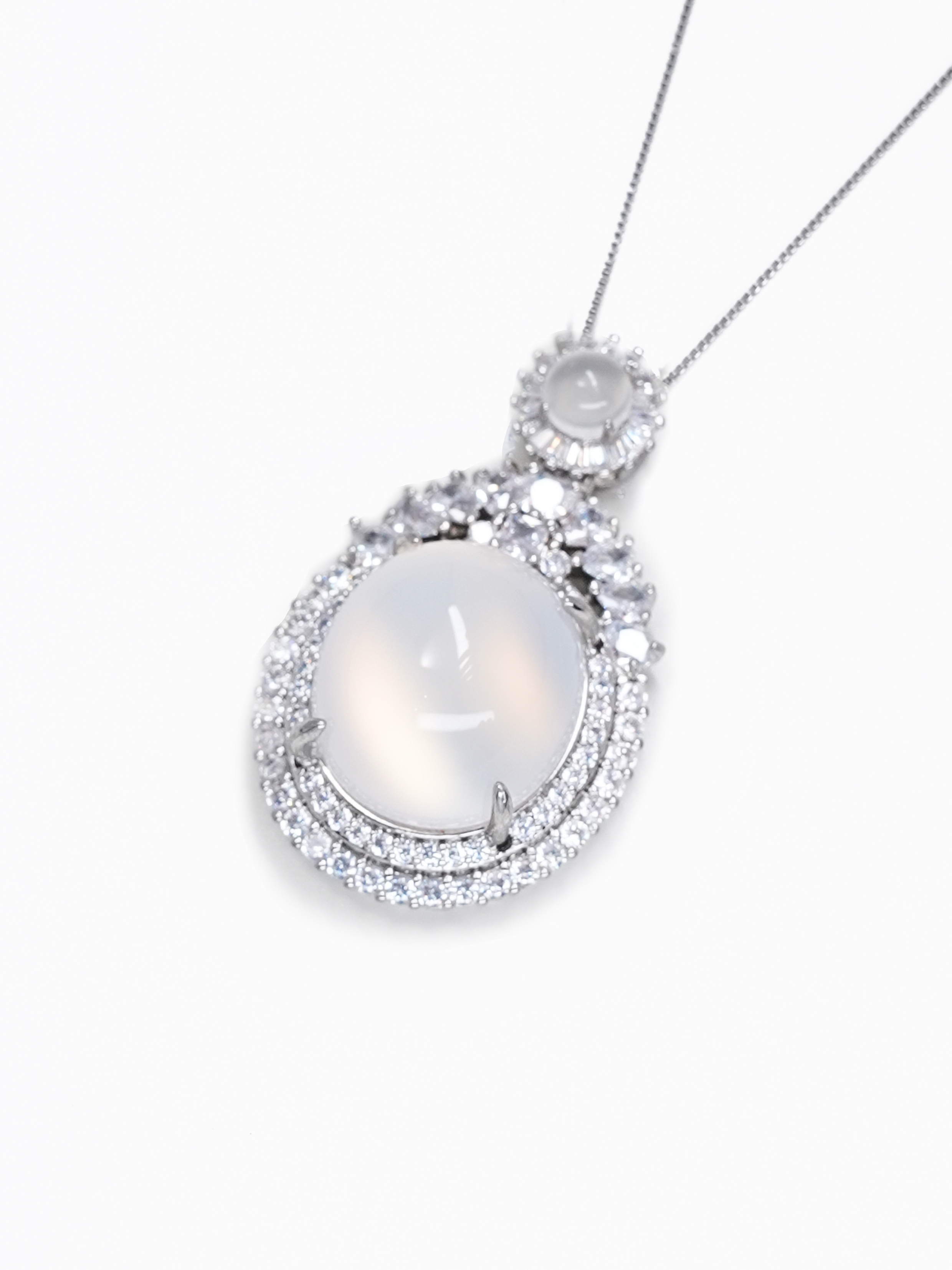 Moonbeam Charm - Chalcedony