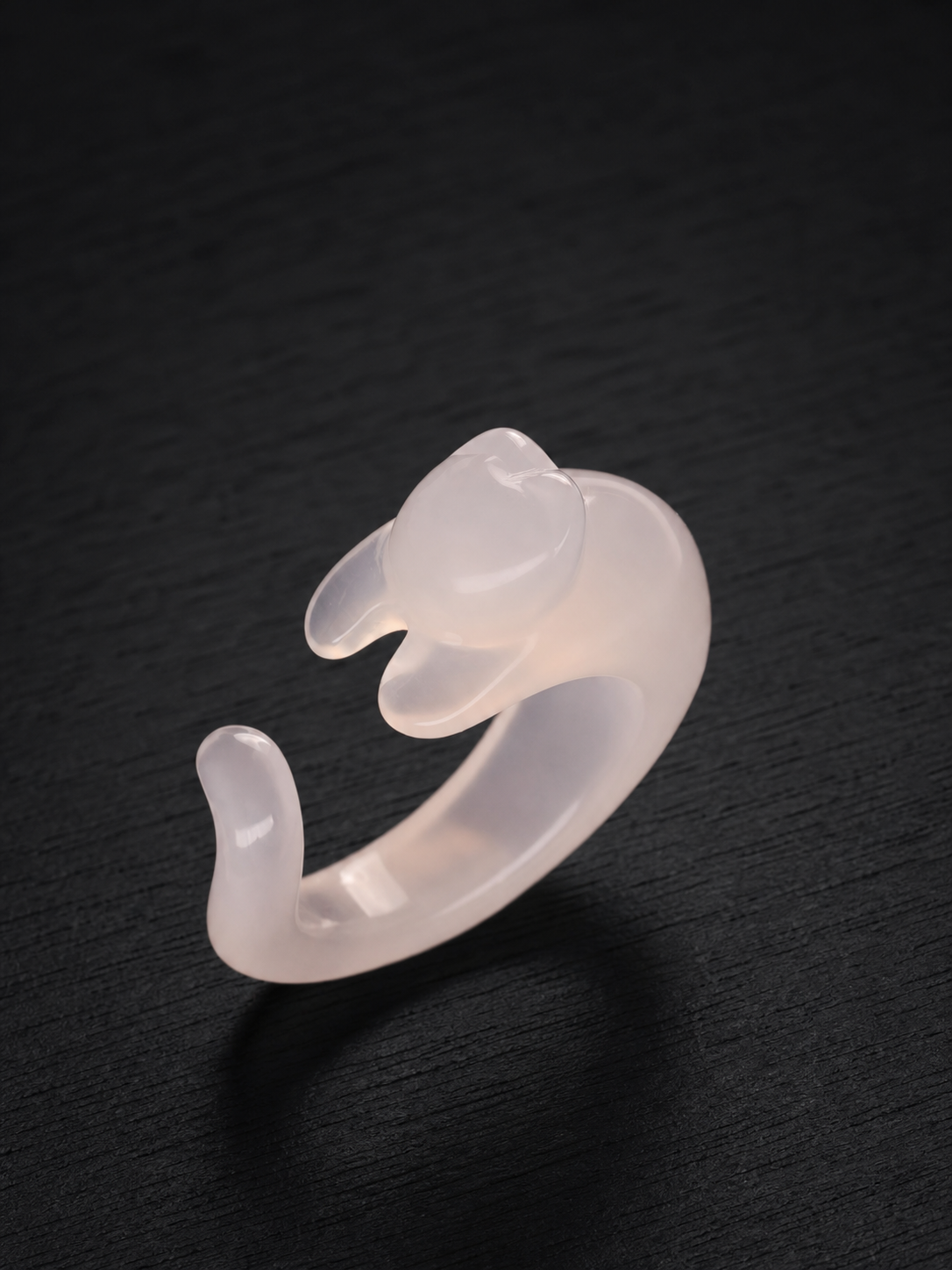 Agate-Fancy Cut Cat Ring