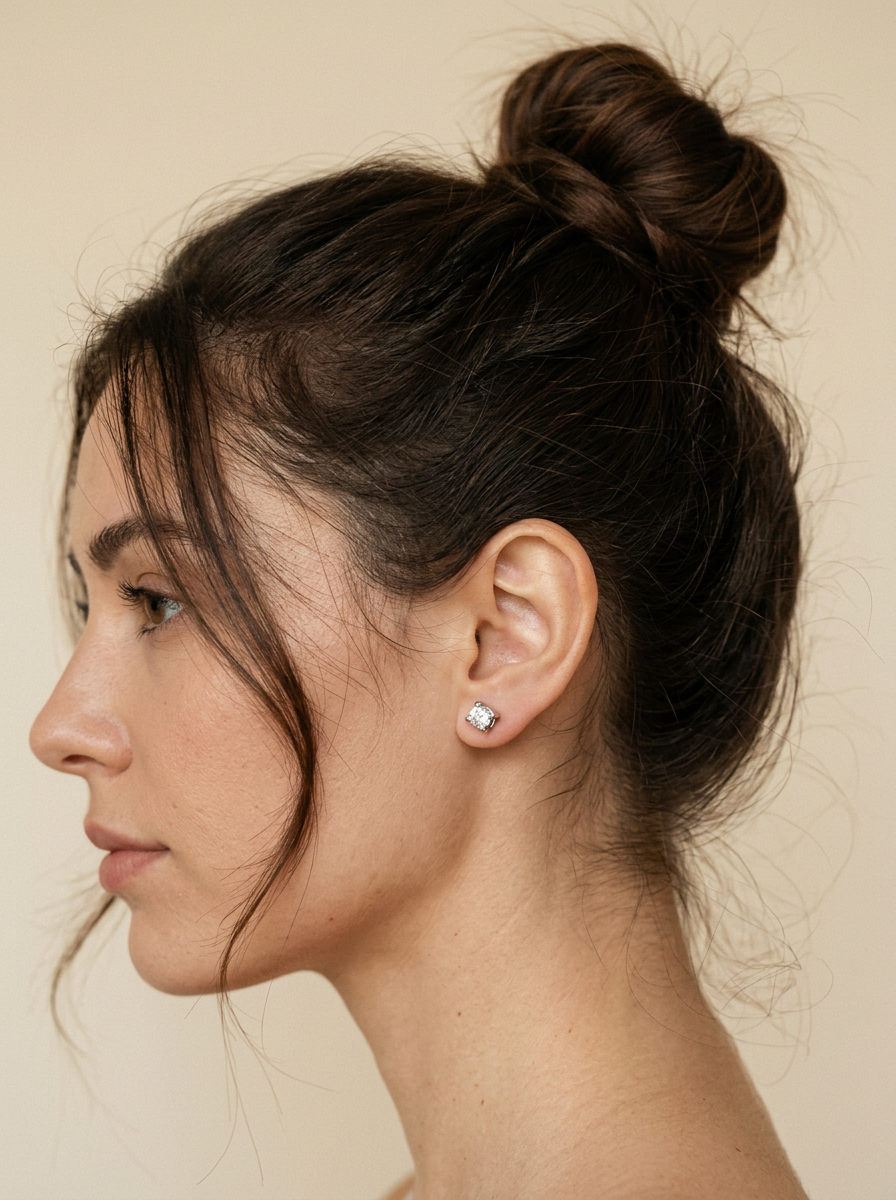 Round Brilliant Cut Moissanite Earring - Eternal Spark 