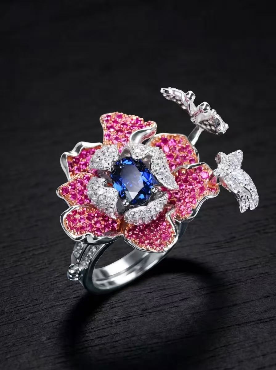 Sapphire-Oval Brilliant Cut Ring-Astra Floris