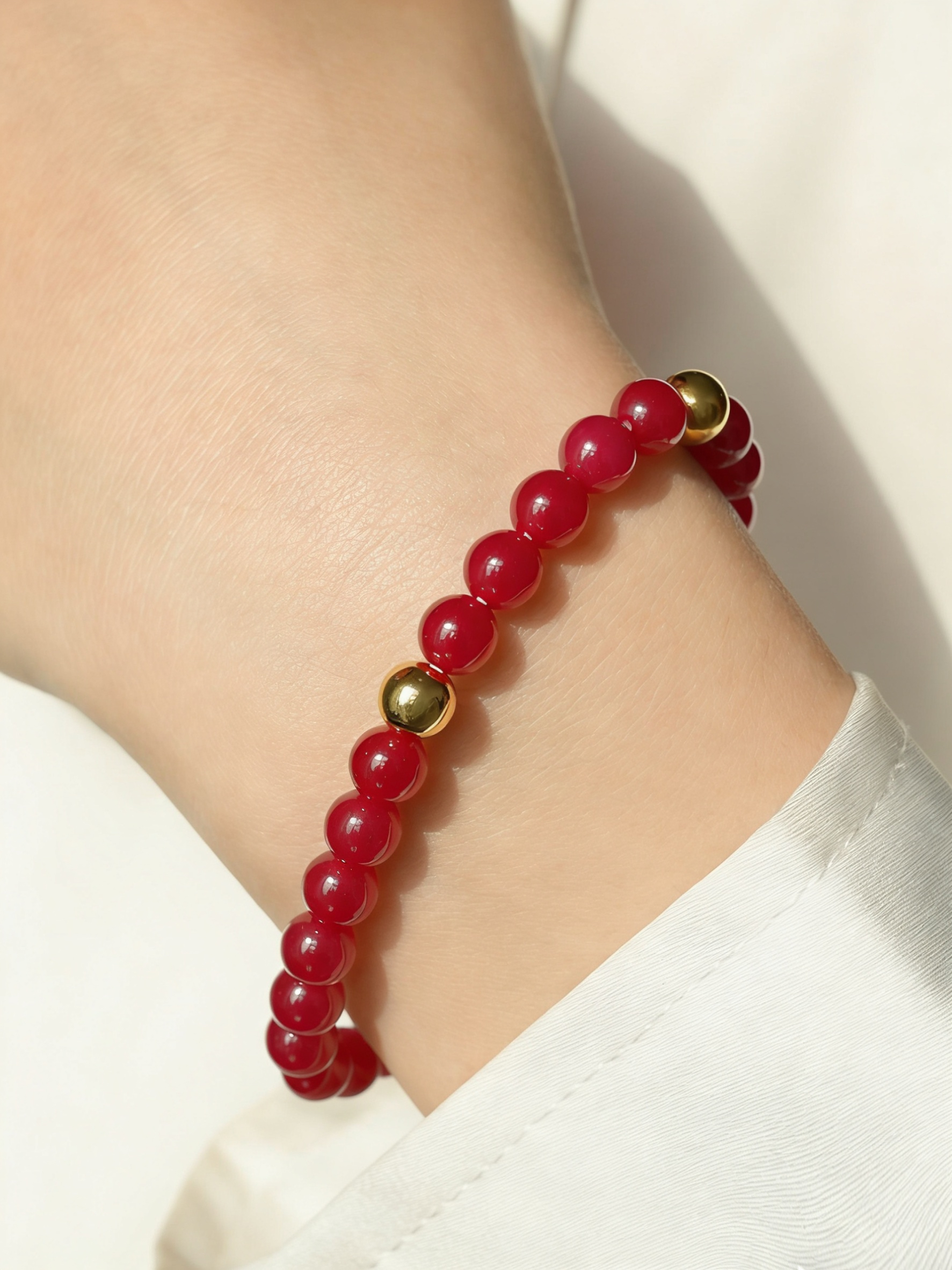 Ruby Bracelet - Crimson Starlight