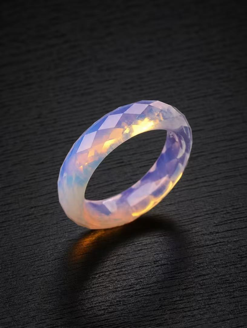 Opal-360-Degree Faceted Ring