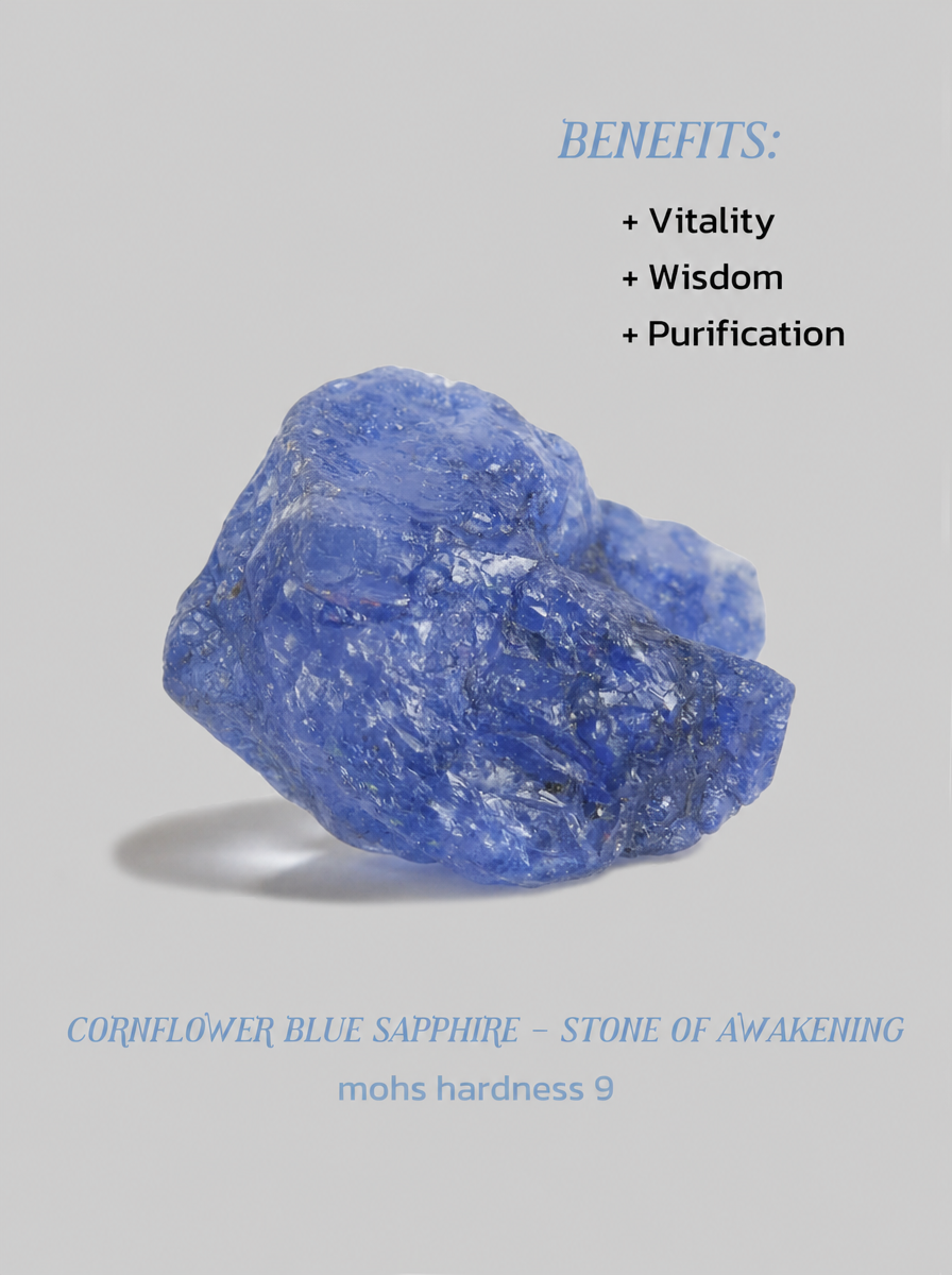 Cornflower Blue Sapphire-360-Degree Faceted Ring