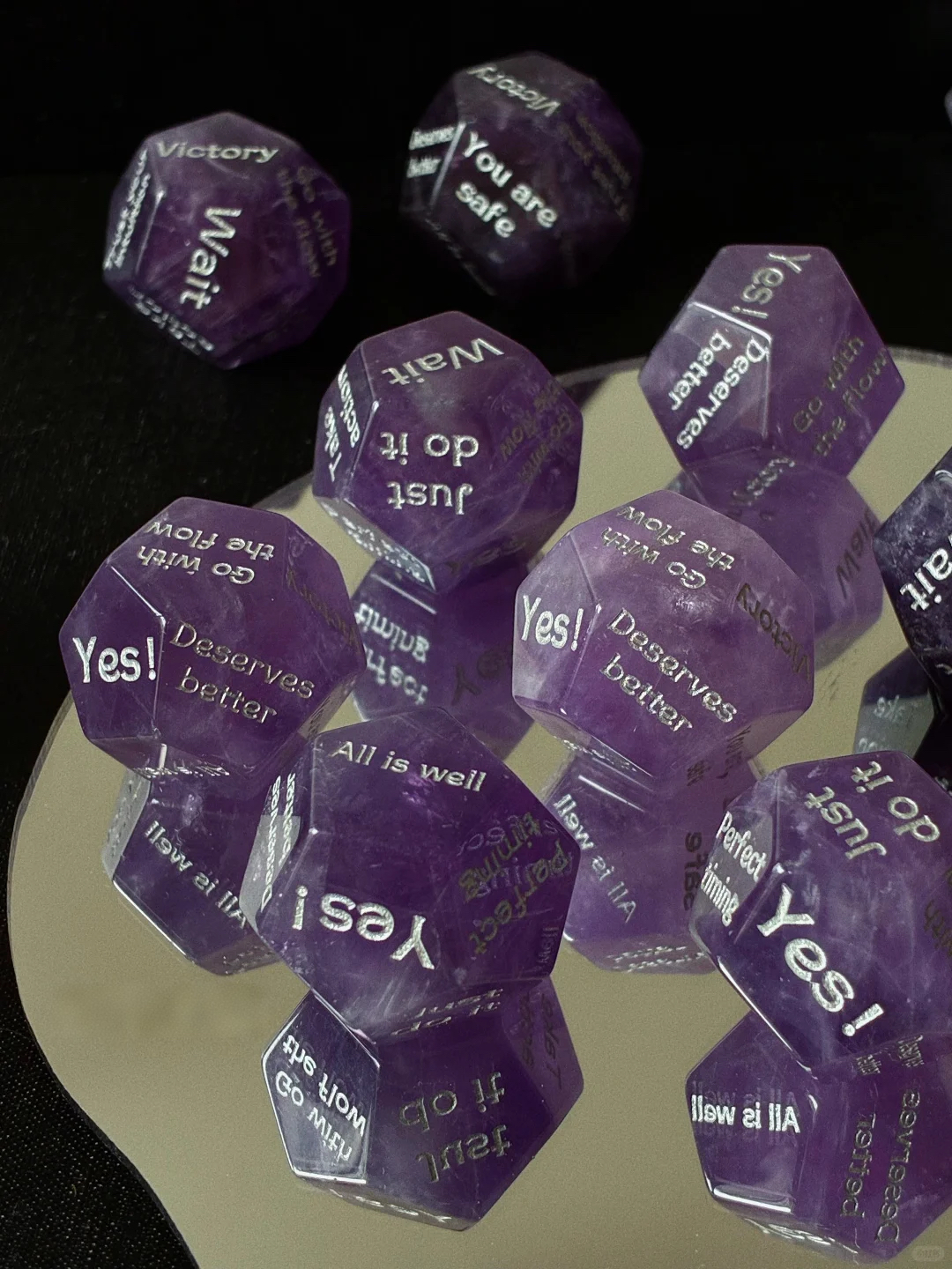 Dodecahedron Fancy Cut Natural Crystal - Answer Dice
