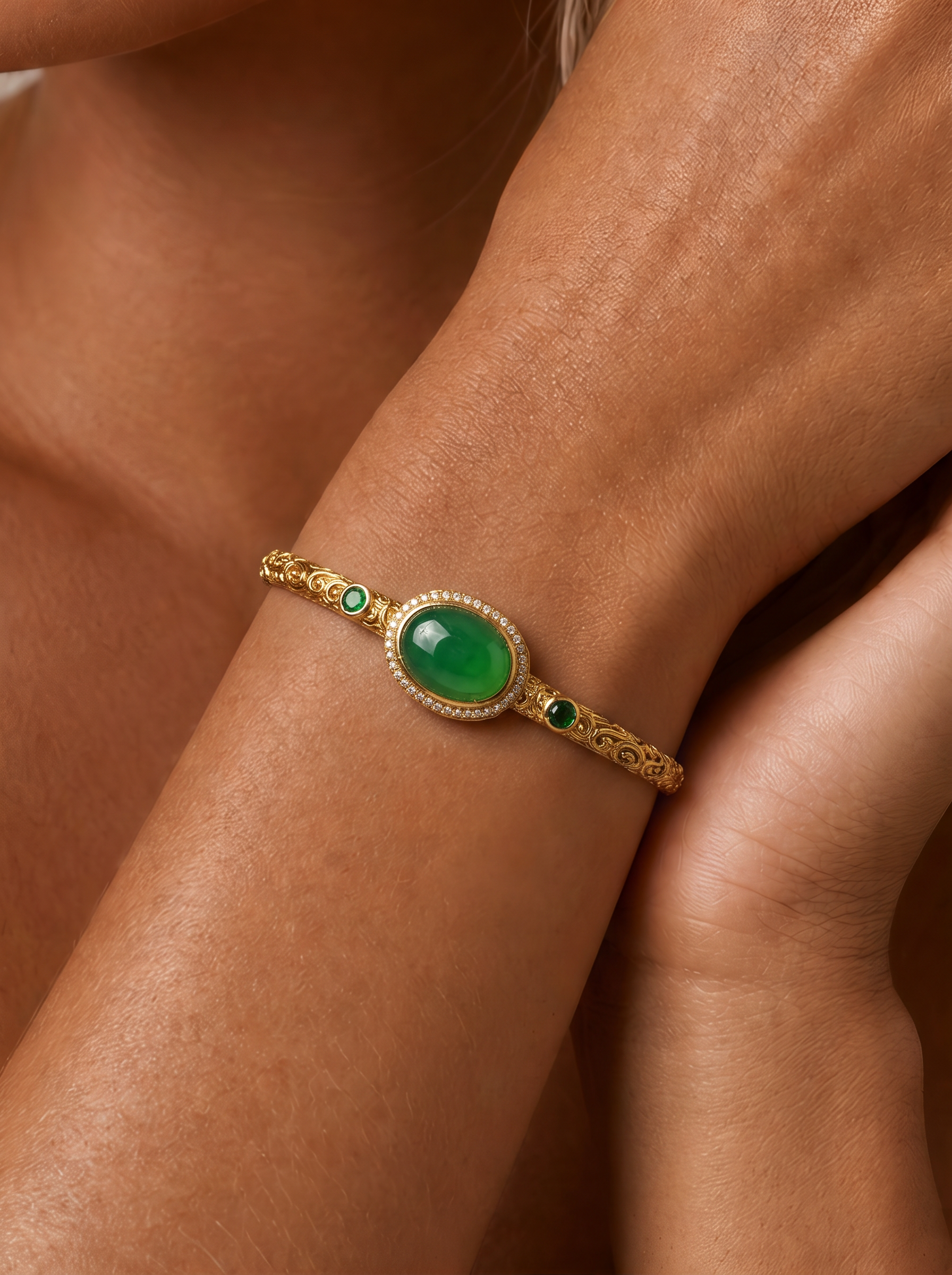 Chalcedony Bracelets - Verdure Royal Armlet