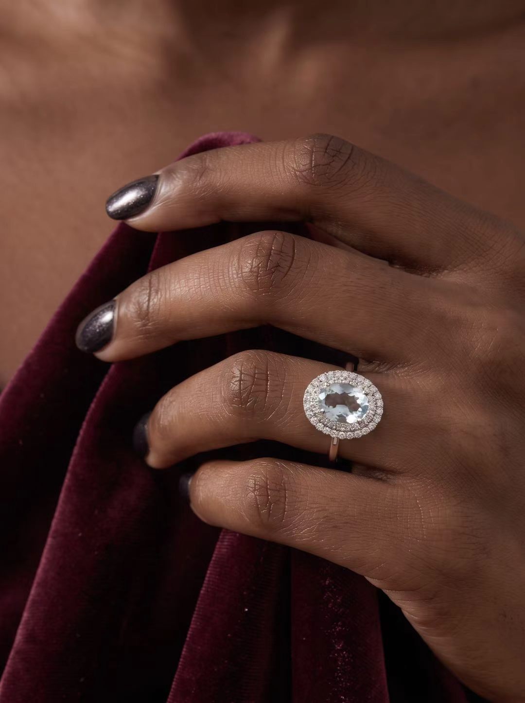 Clear Quartz-Oval Brilliant Cut Ring-Ice Soul