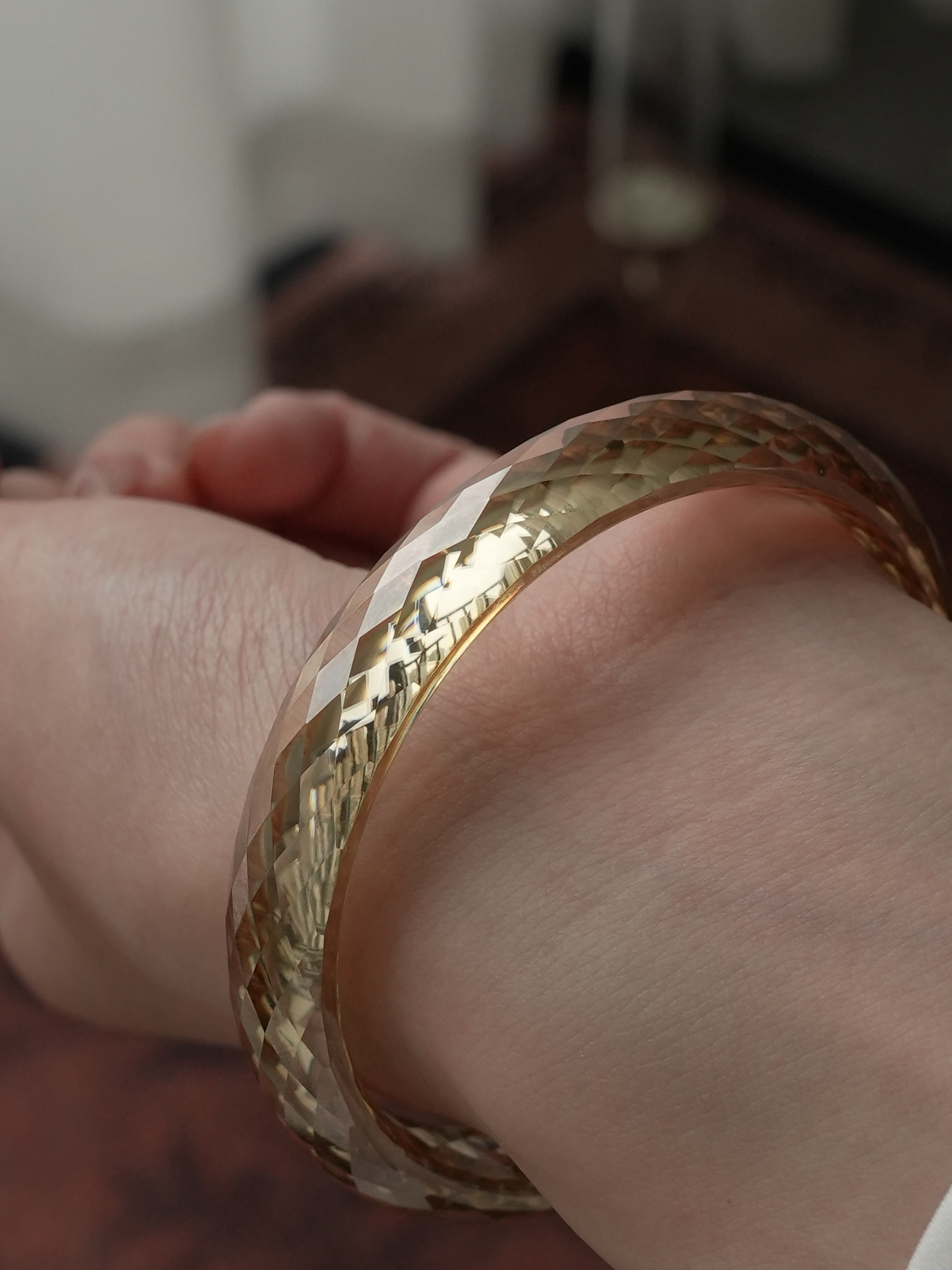 360-Degree Faceted Moissanite Bangle - Embera Weave