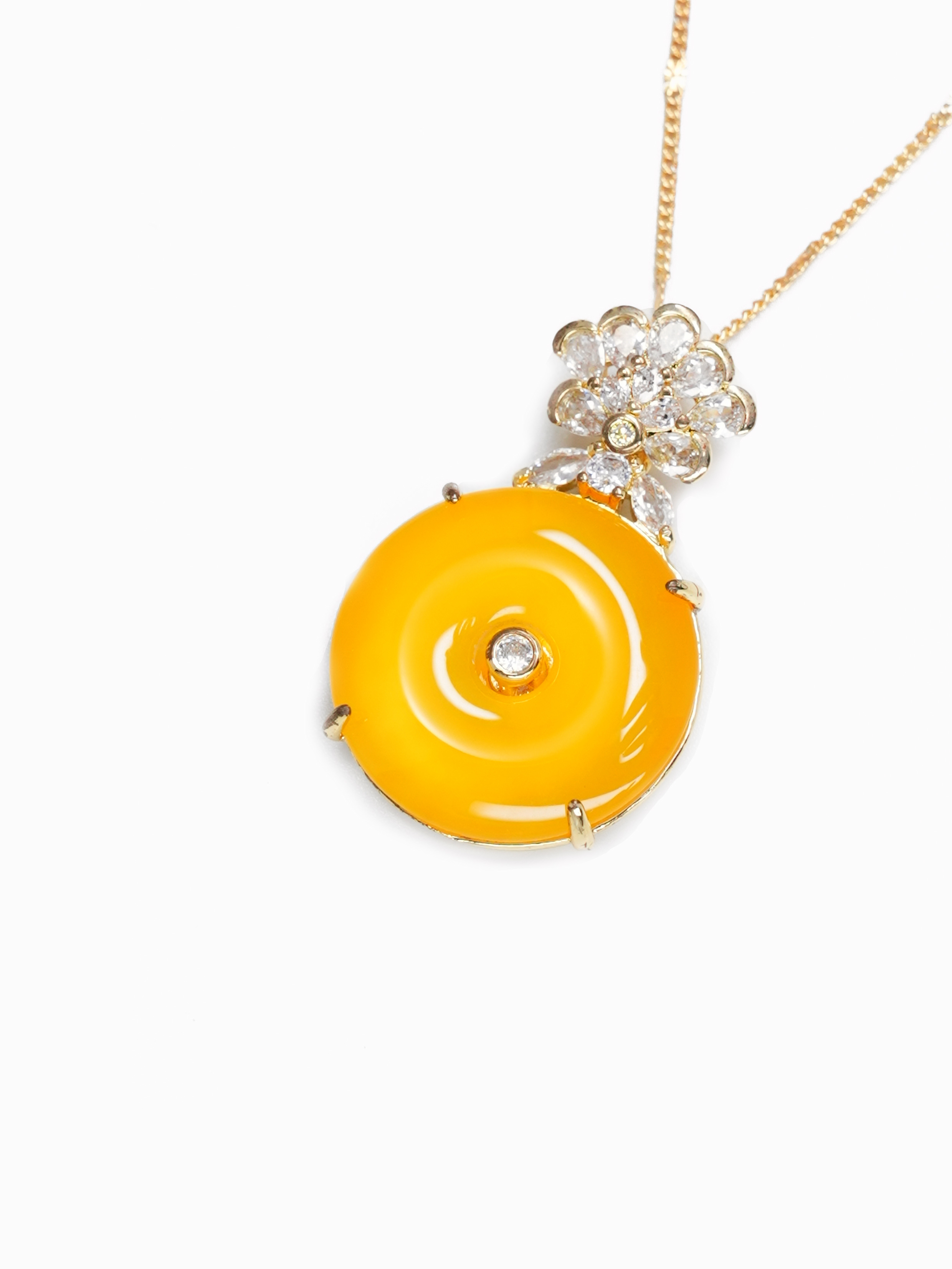 Flowing Gold Enchanted Moon - Chalcedony