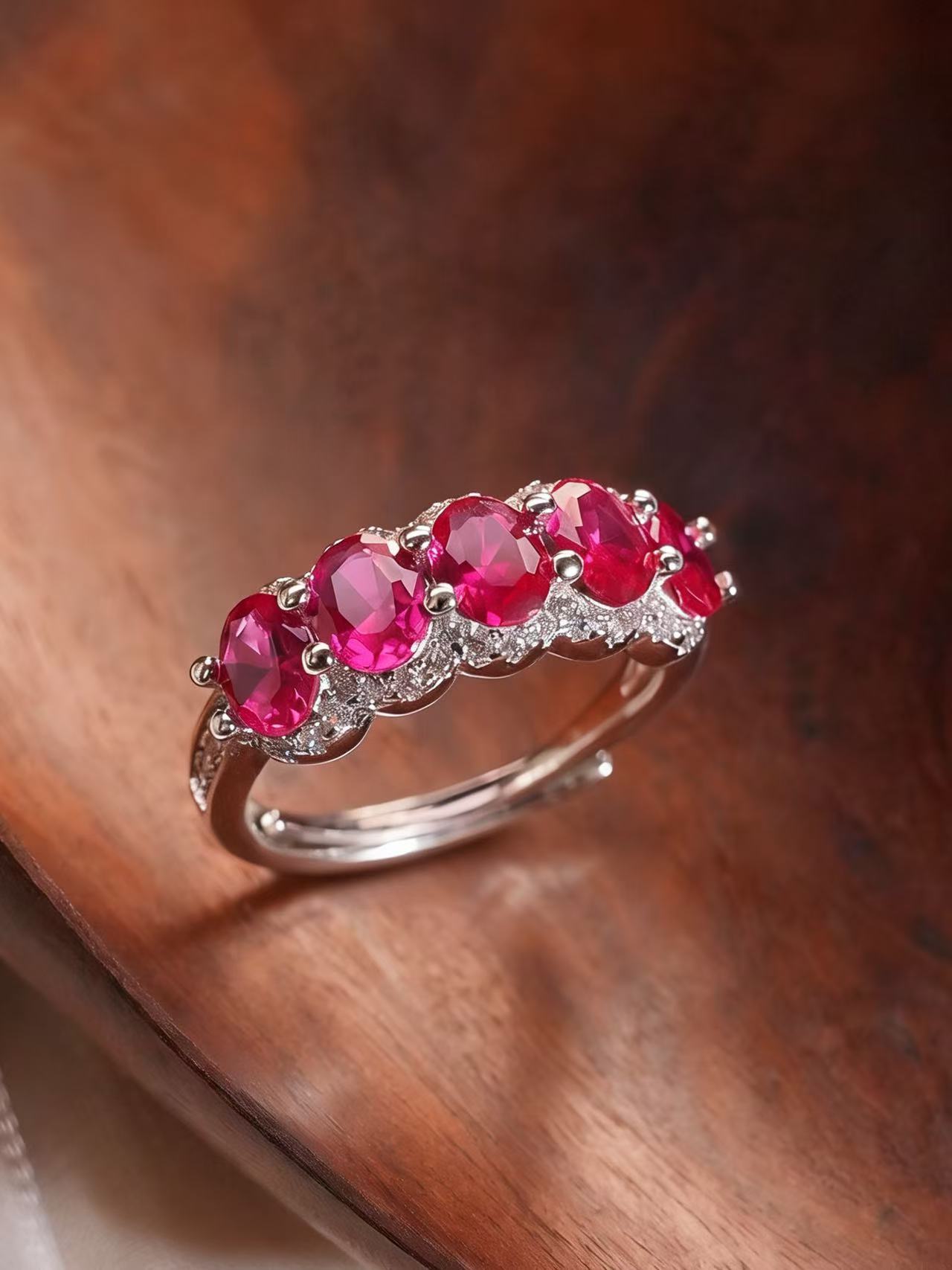Oval Brilliant Cut Ruby Ring - The Secrets of Pandora