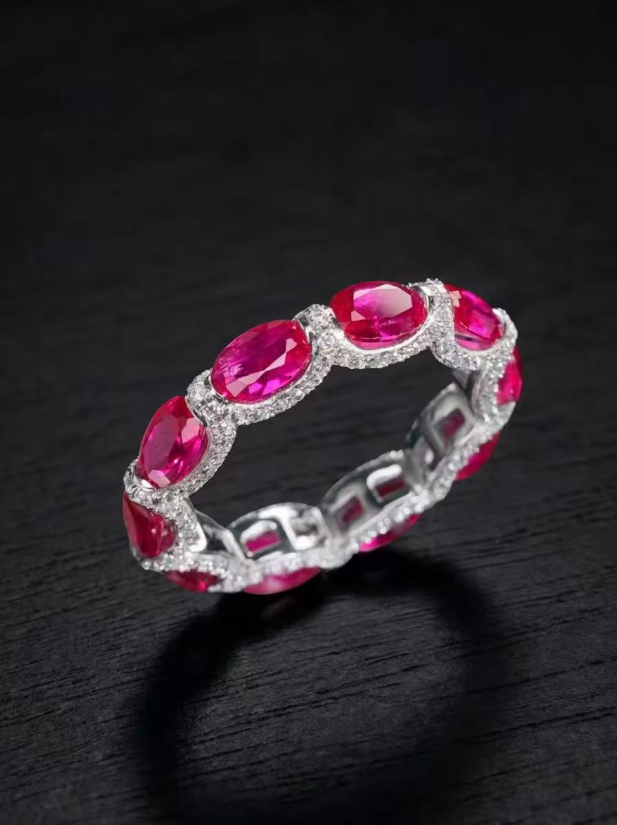 Ruby-Oval Brilliant Cut Ring-Supernova Waltz