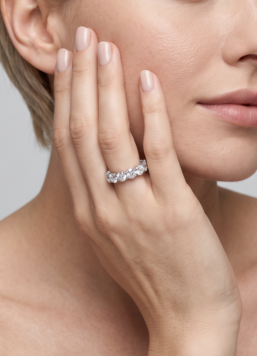 Round Brilliant Cut Moissanite Ring -  Divine Luster