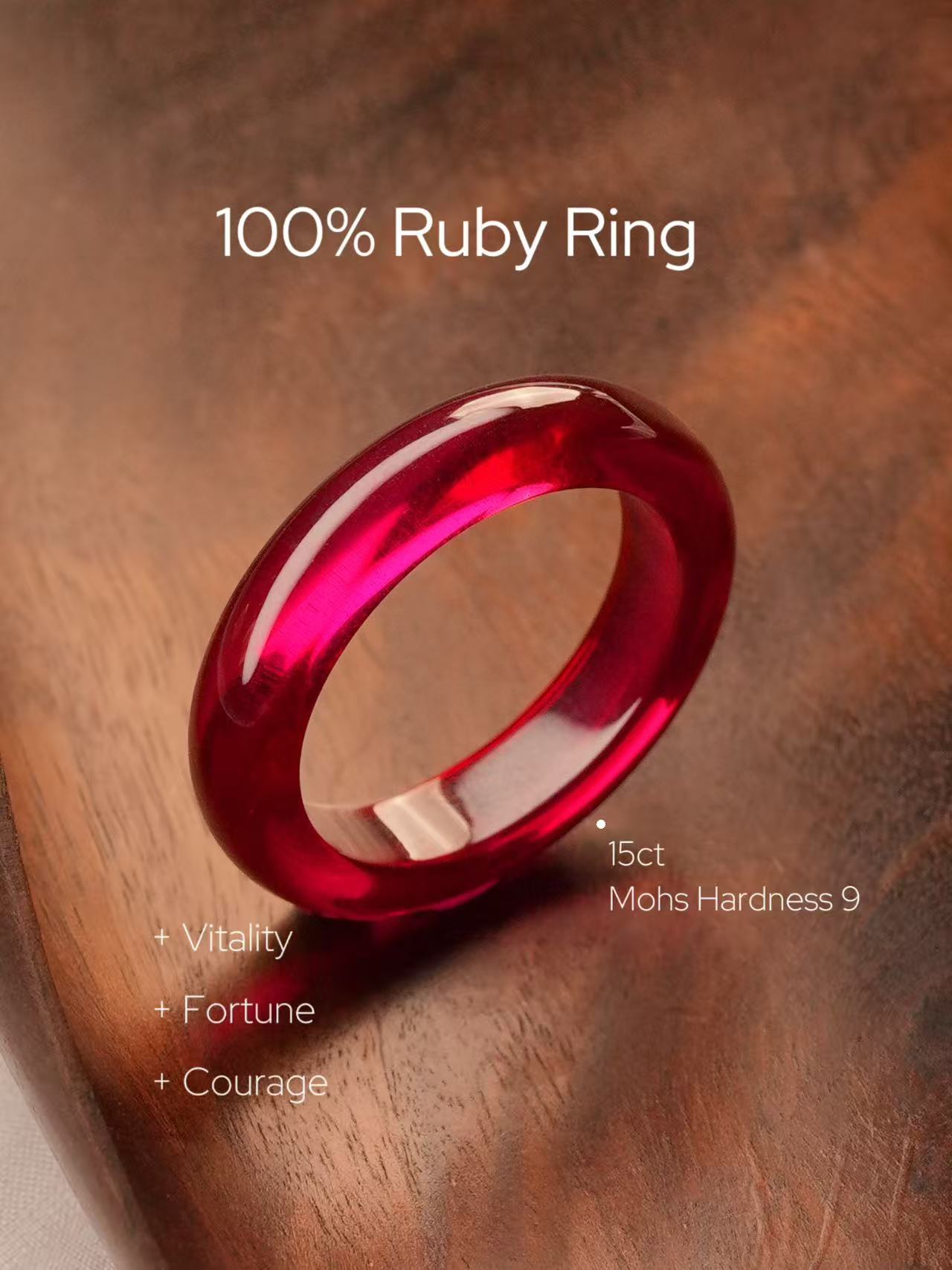 360-Degree Cabochon Ruby Ring