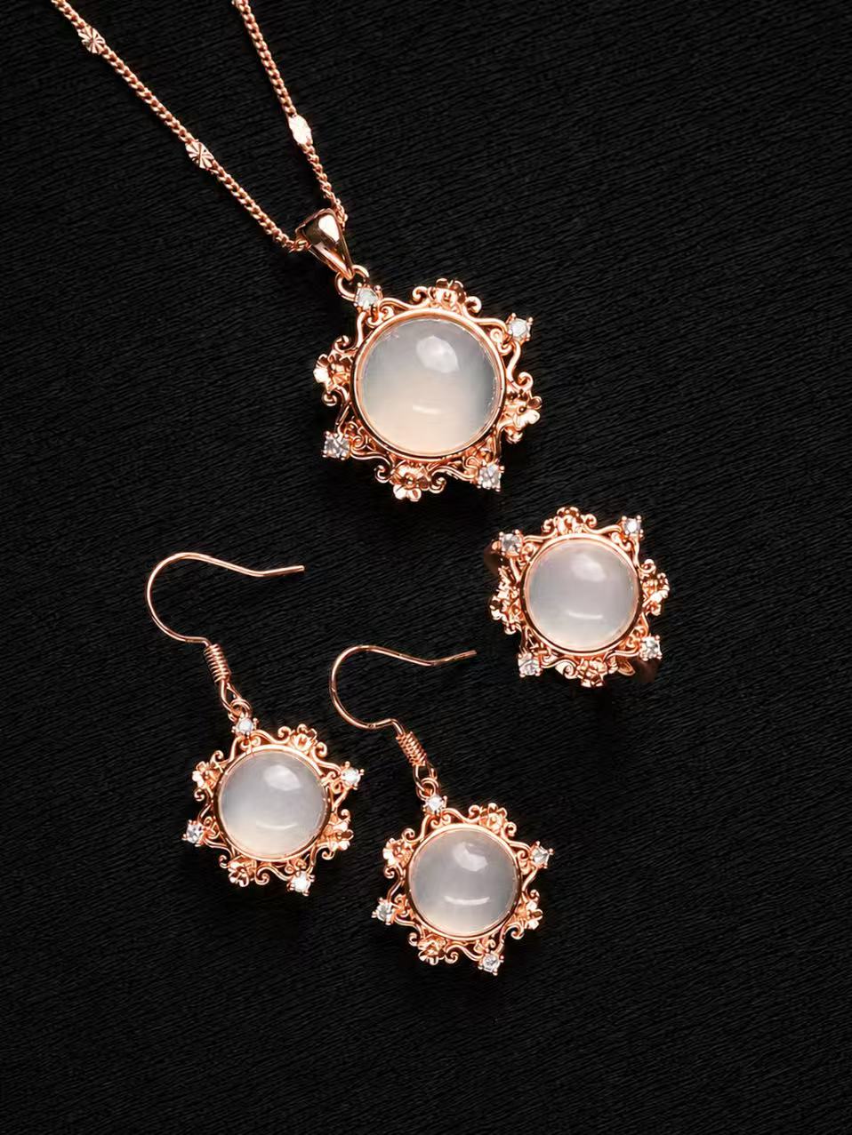 Agate Set-Moonlit Blossom Series