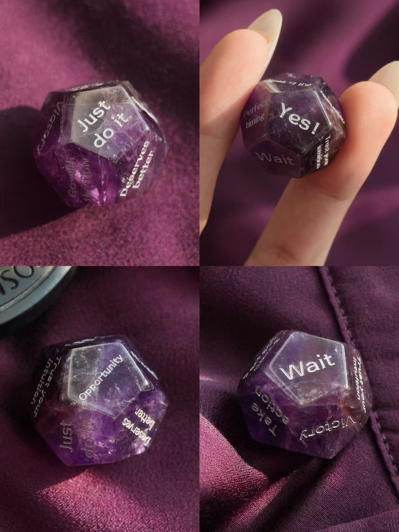 Clear Quartz-Answer Dice