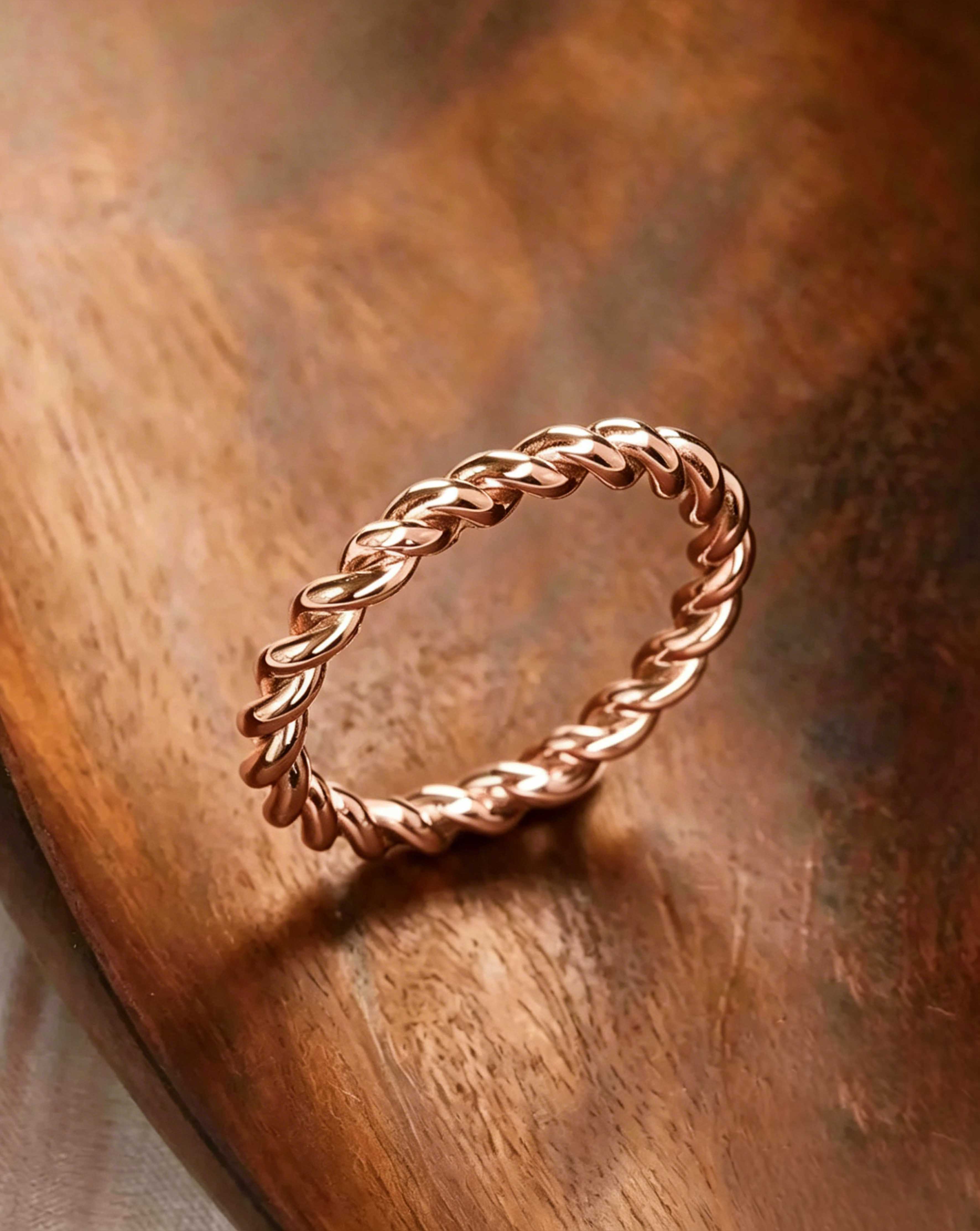 Gold Twisted Metal Ring
