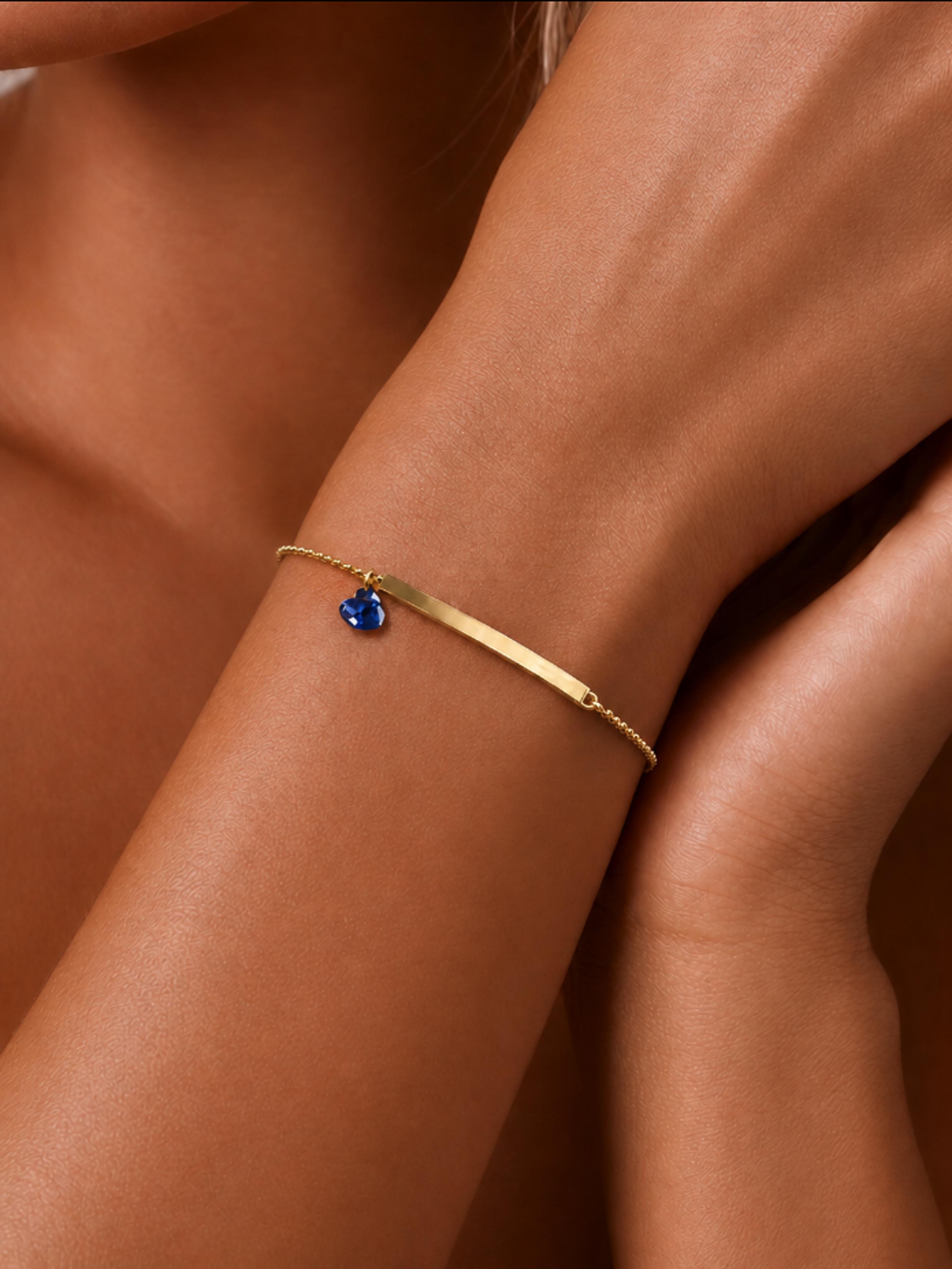 Ruby/Sapphire/Emerald Bracelet - Heart Blush