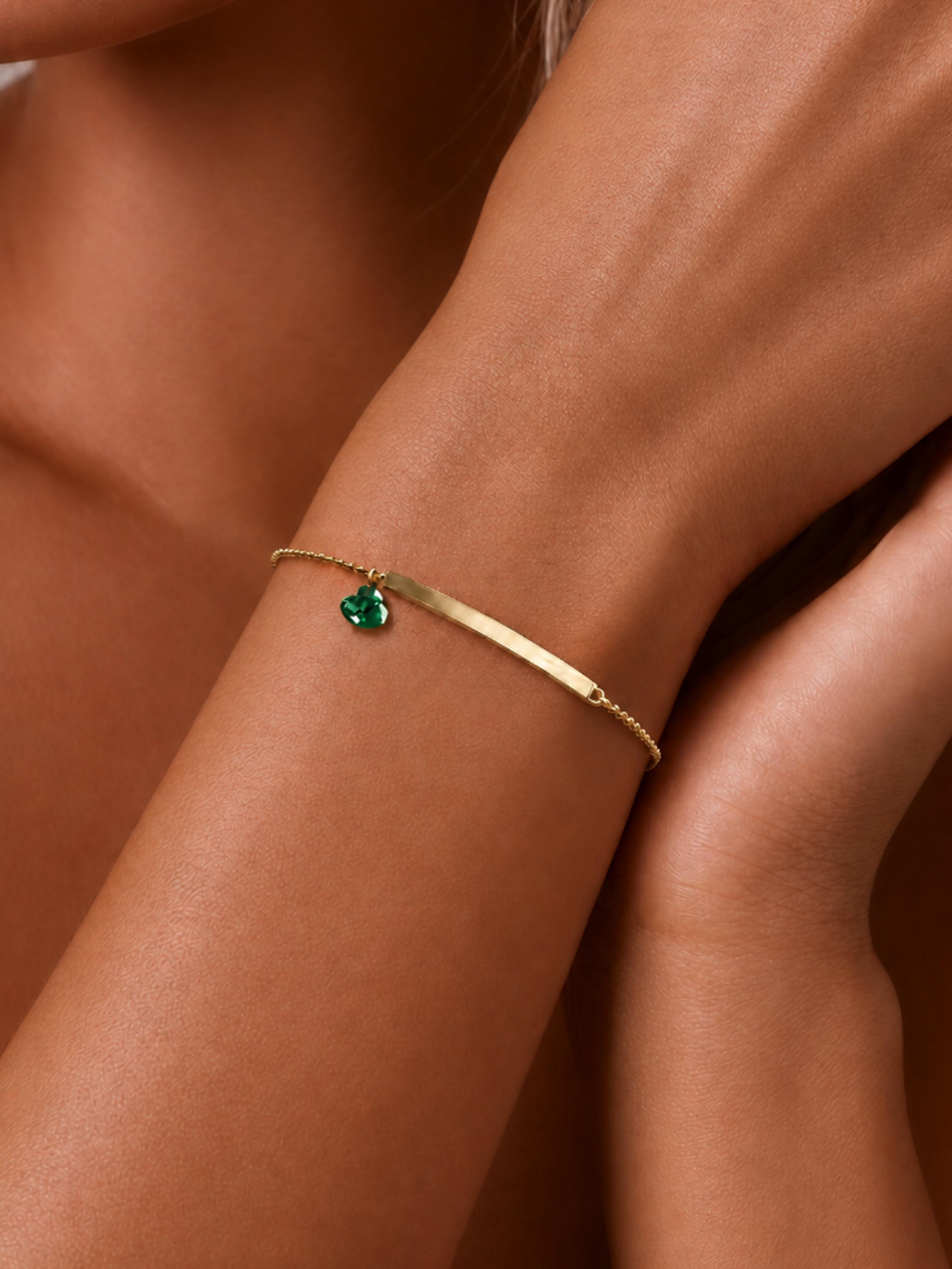 Ruby/Sapphire/Emerald Bracelet - Heart Blush