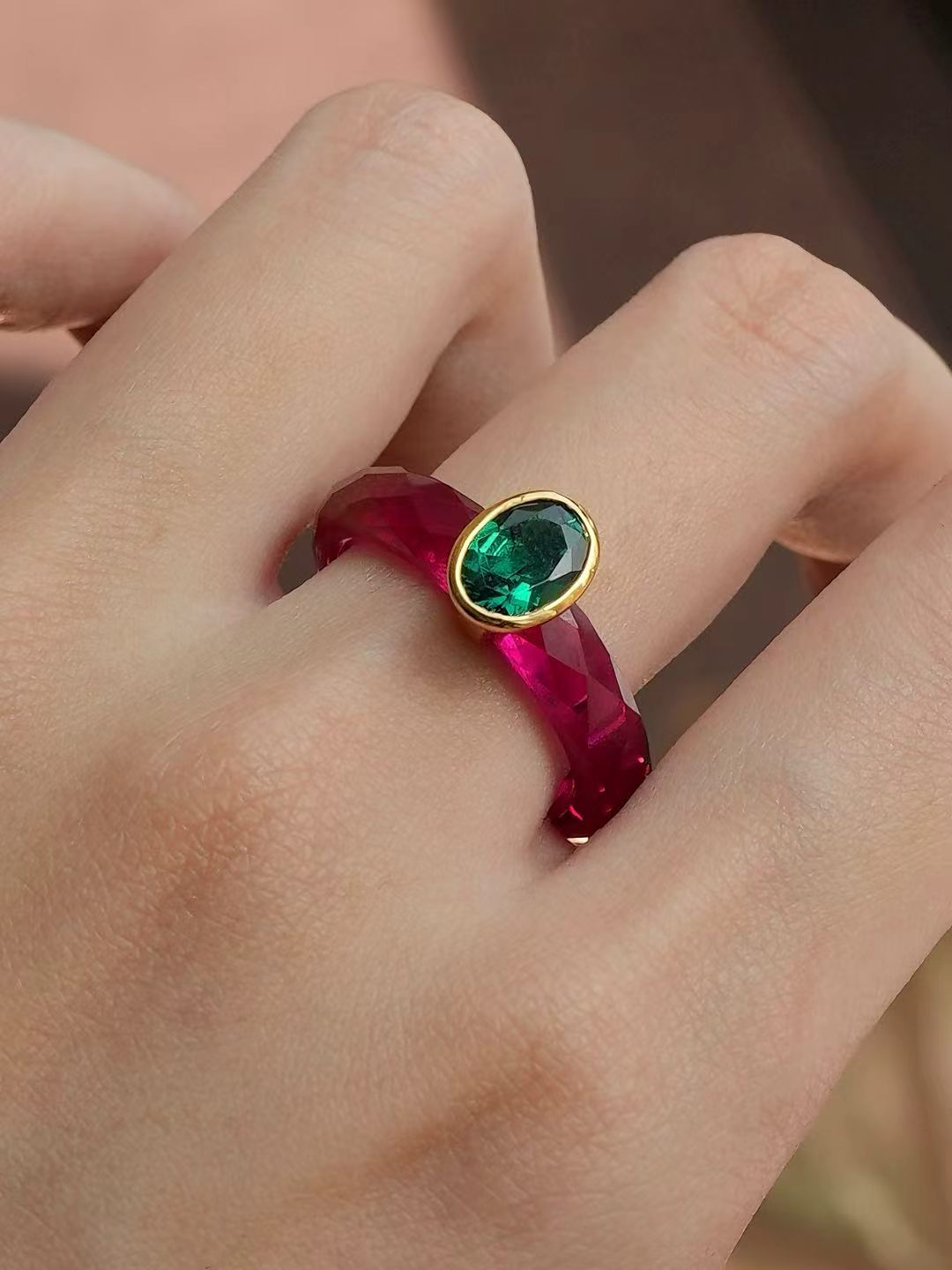 PRO 360-Degree Faceted Ruby Ring
