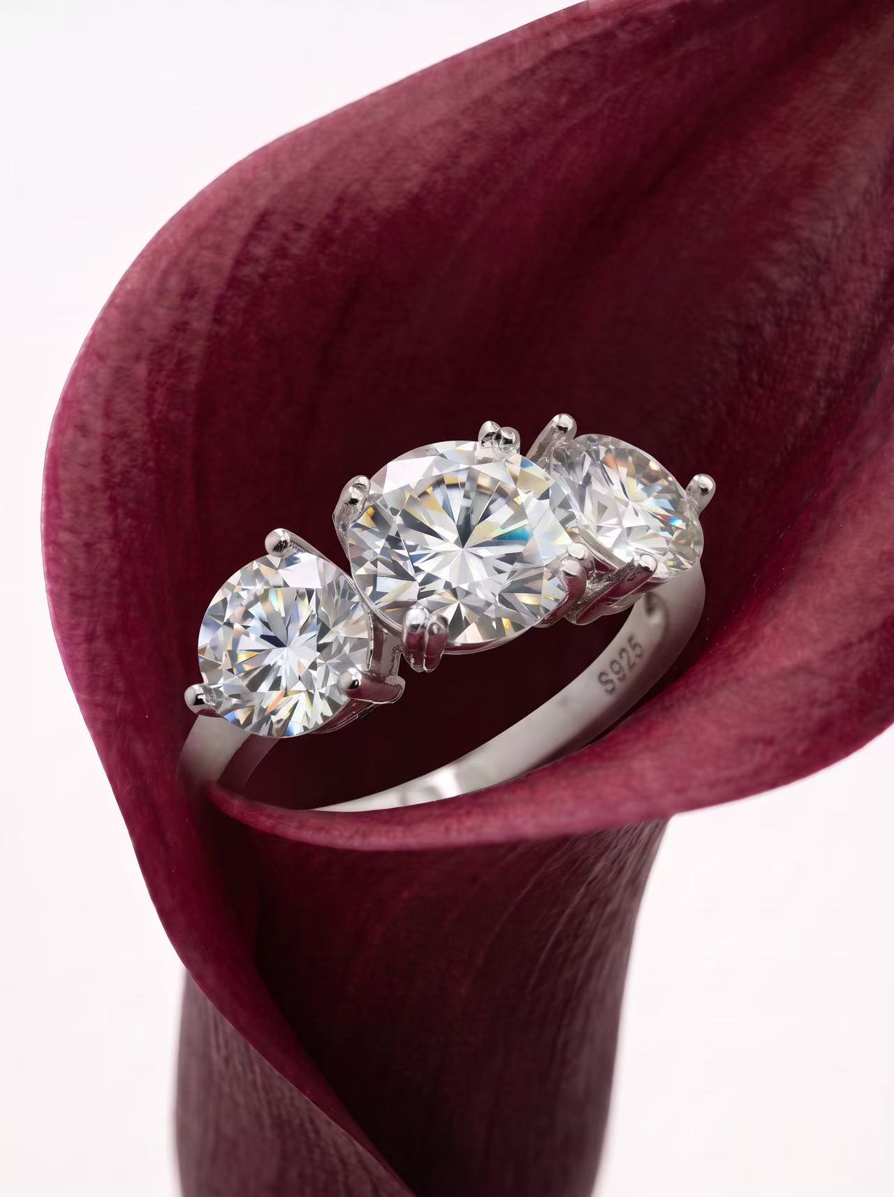 Moissanite-Round Brilliant Cut Ring