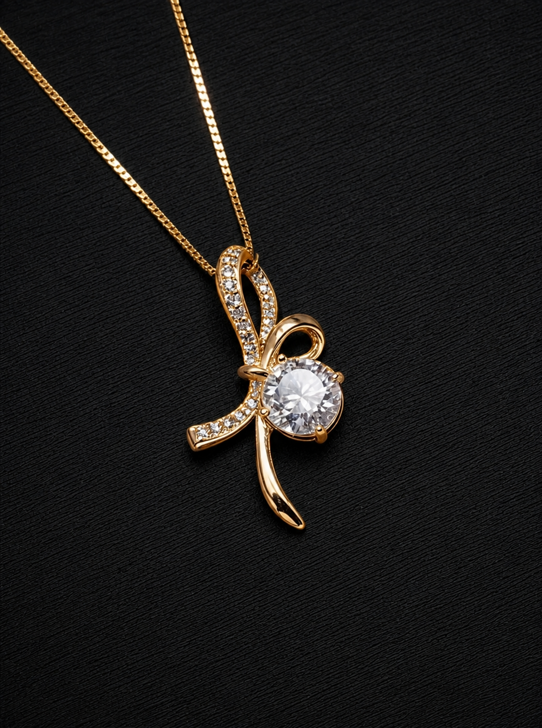 Moissanite-Round Brilliant Cut Necklace-Melody Spark 