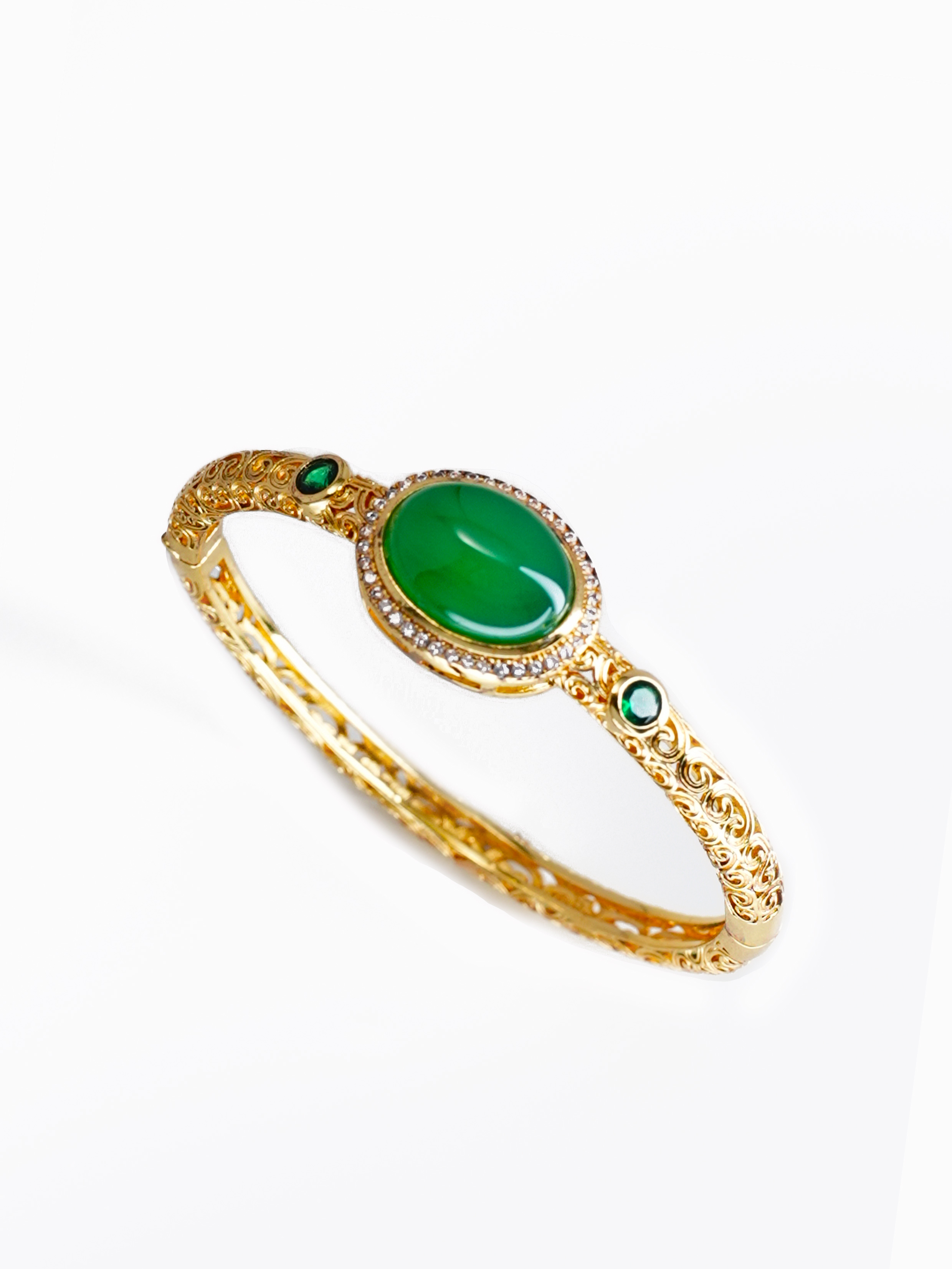Verdure Royal Armlet - Chalcedony