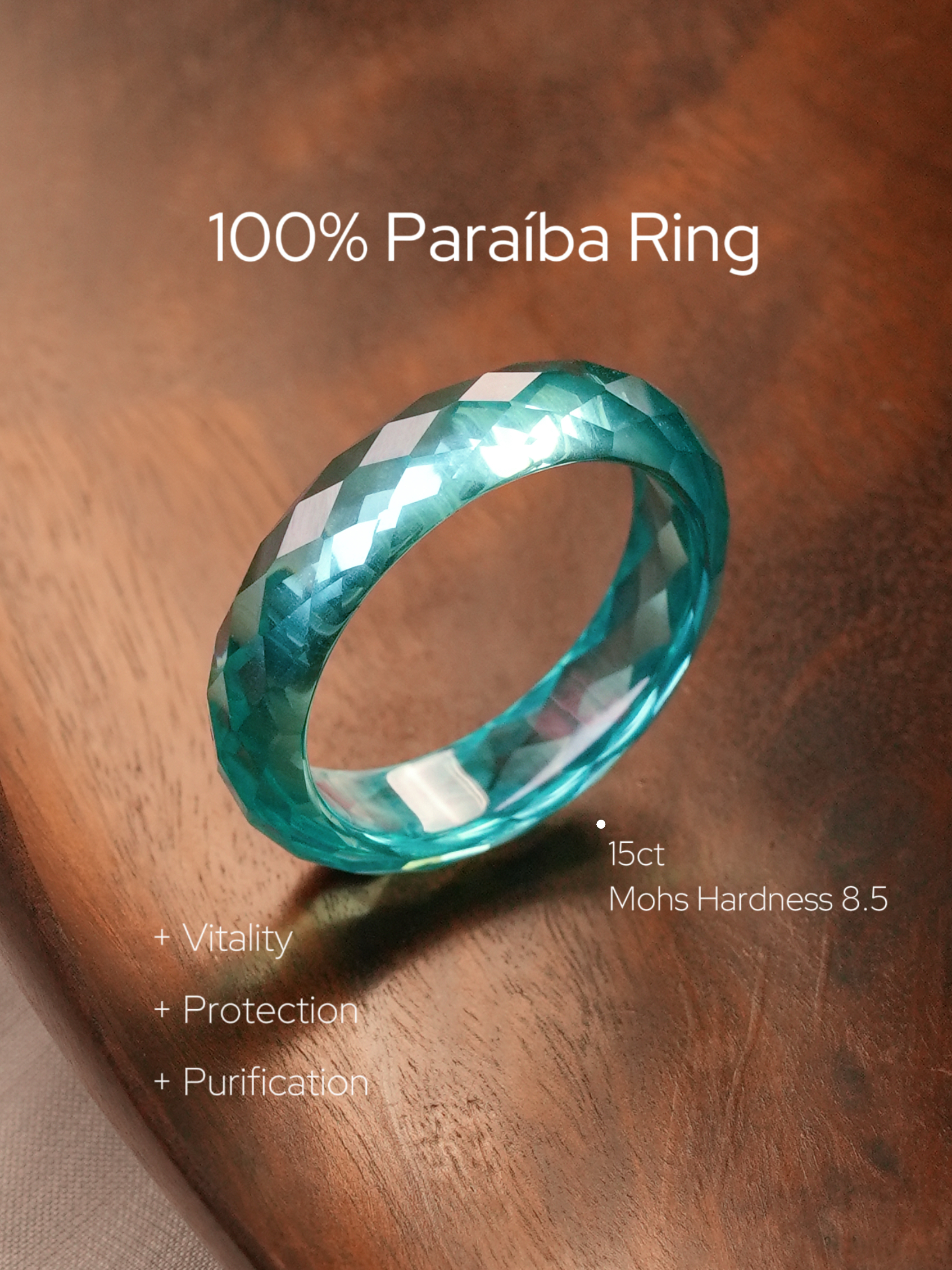 360-Degree Faceted Paraíba Ring
