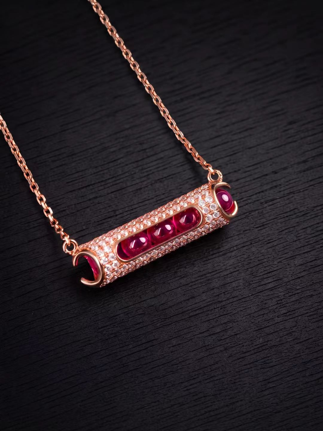 Rolling Ruby Necklace