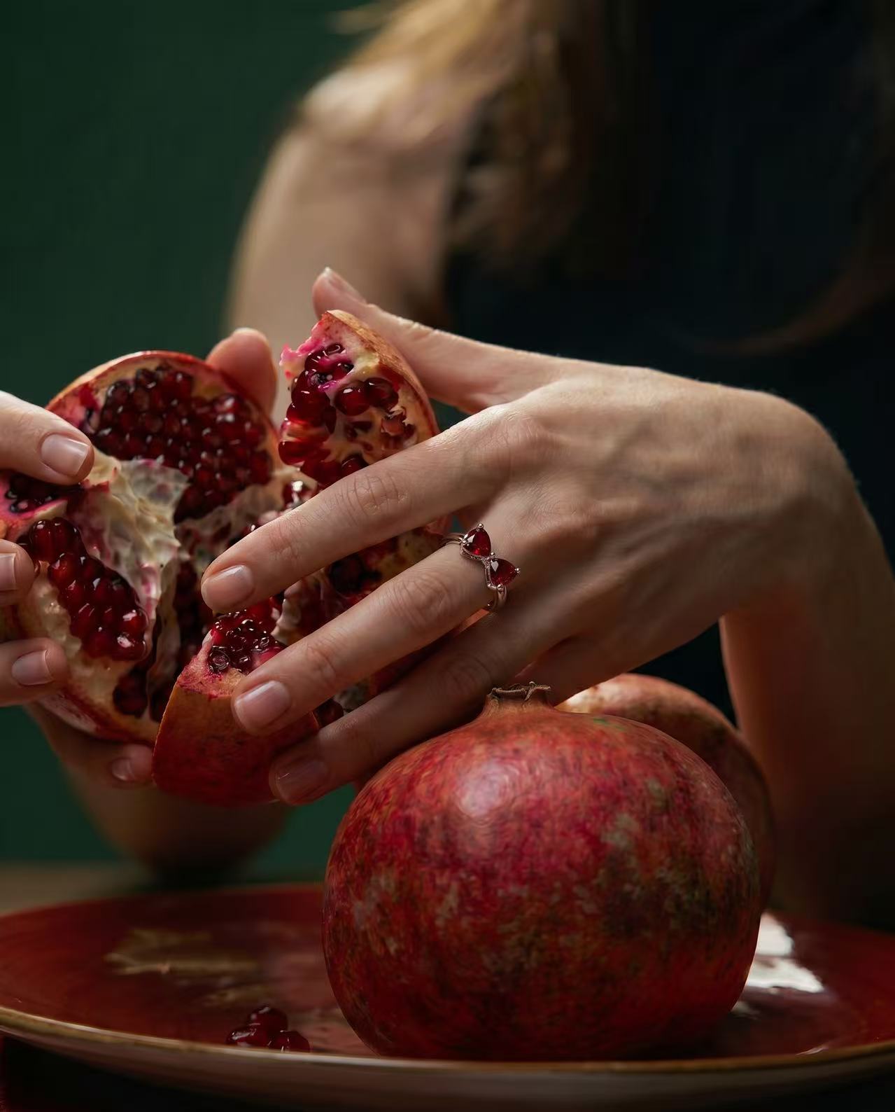Fancy Brilliant Cut Ruby Ring - Twin Flame 