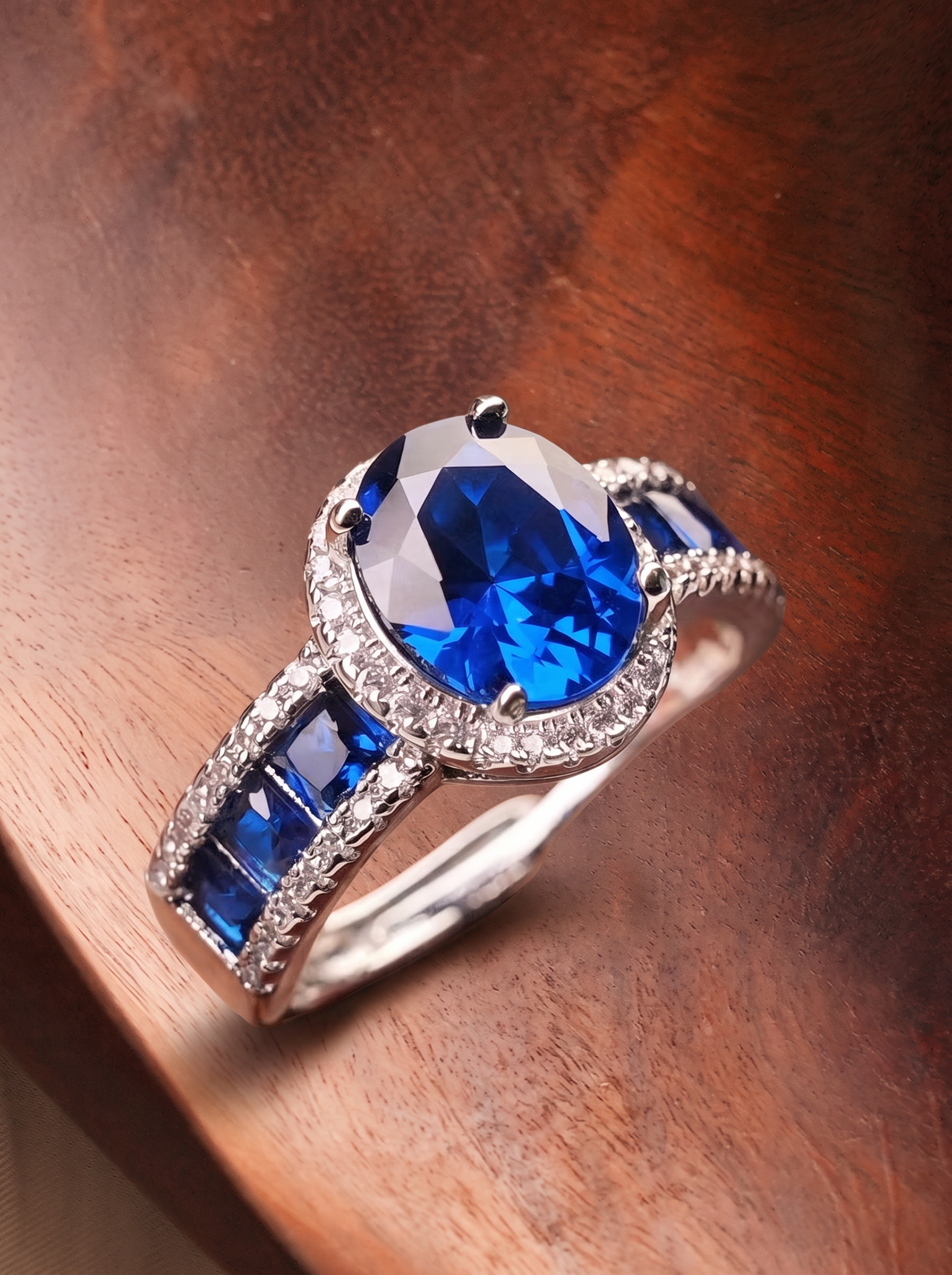 Heart Shaped Brilliant Cut Sapphire/Ruby Ring - Soulmate's Promise