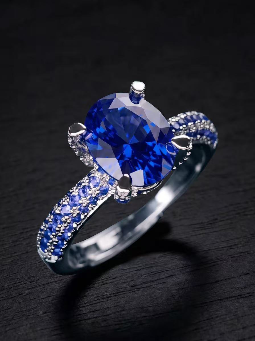 Ruby/Sapphire-Oval Brilliant Ring-Promethean Spark