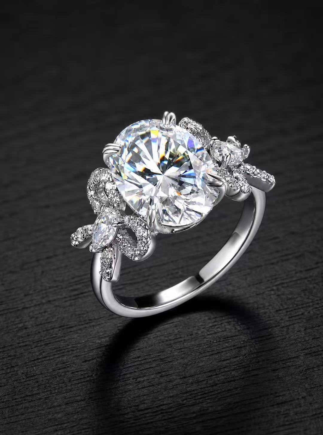 Moissanite-Oval Brilliant Ring-Royal Promise