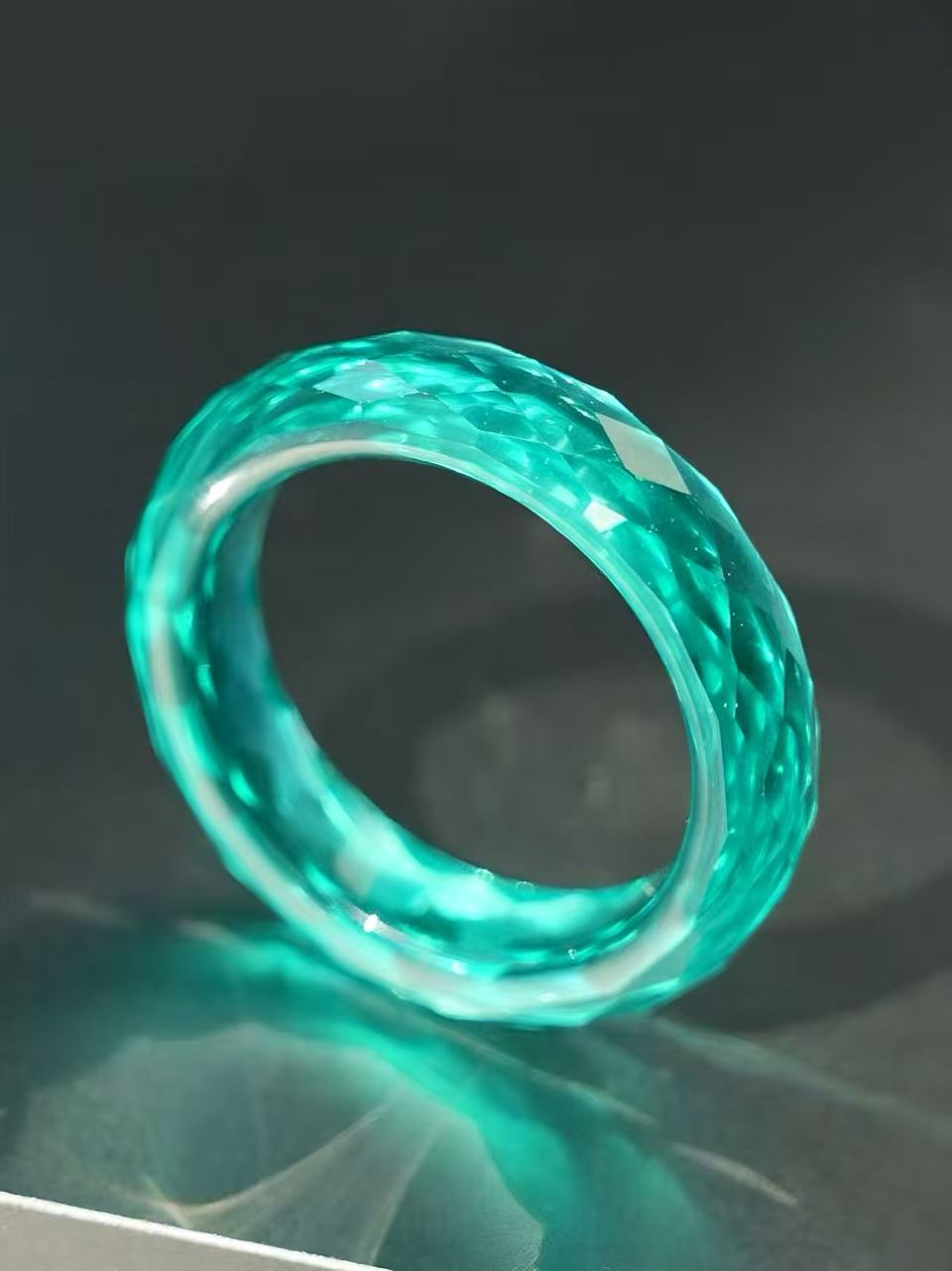 360-Degree Faceted Paraíba Ring