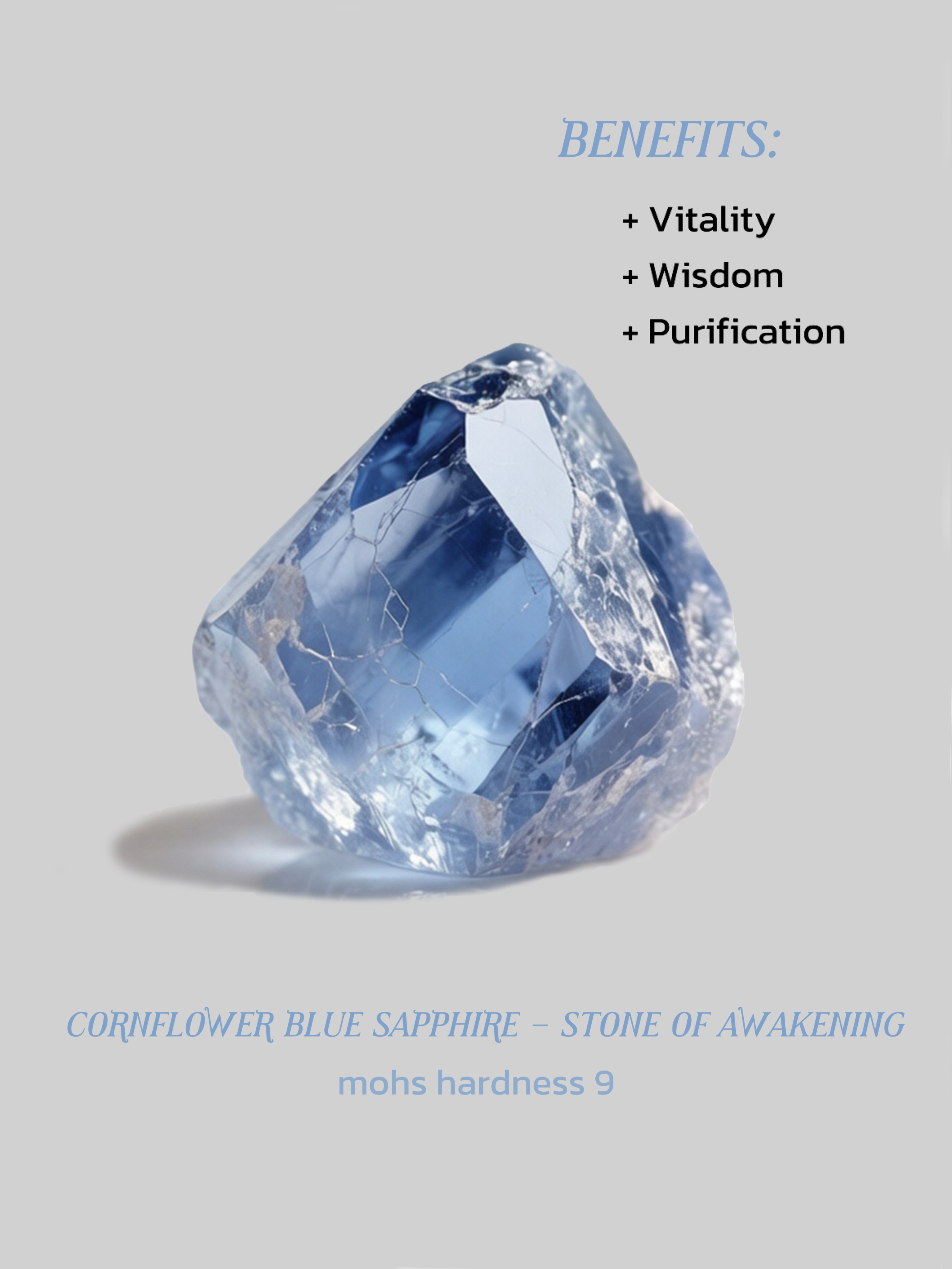 360-Degree Faceted Cornflower Blue Sapphire Ring
