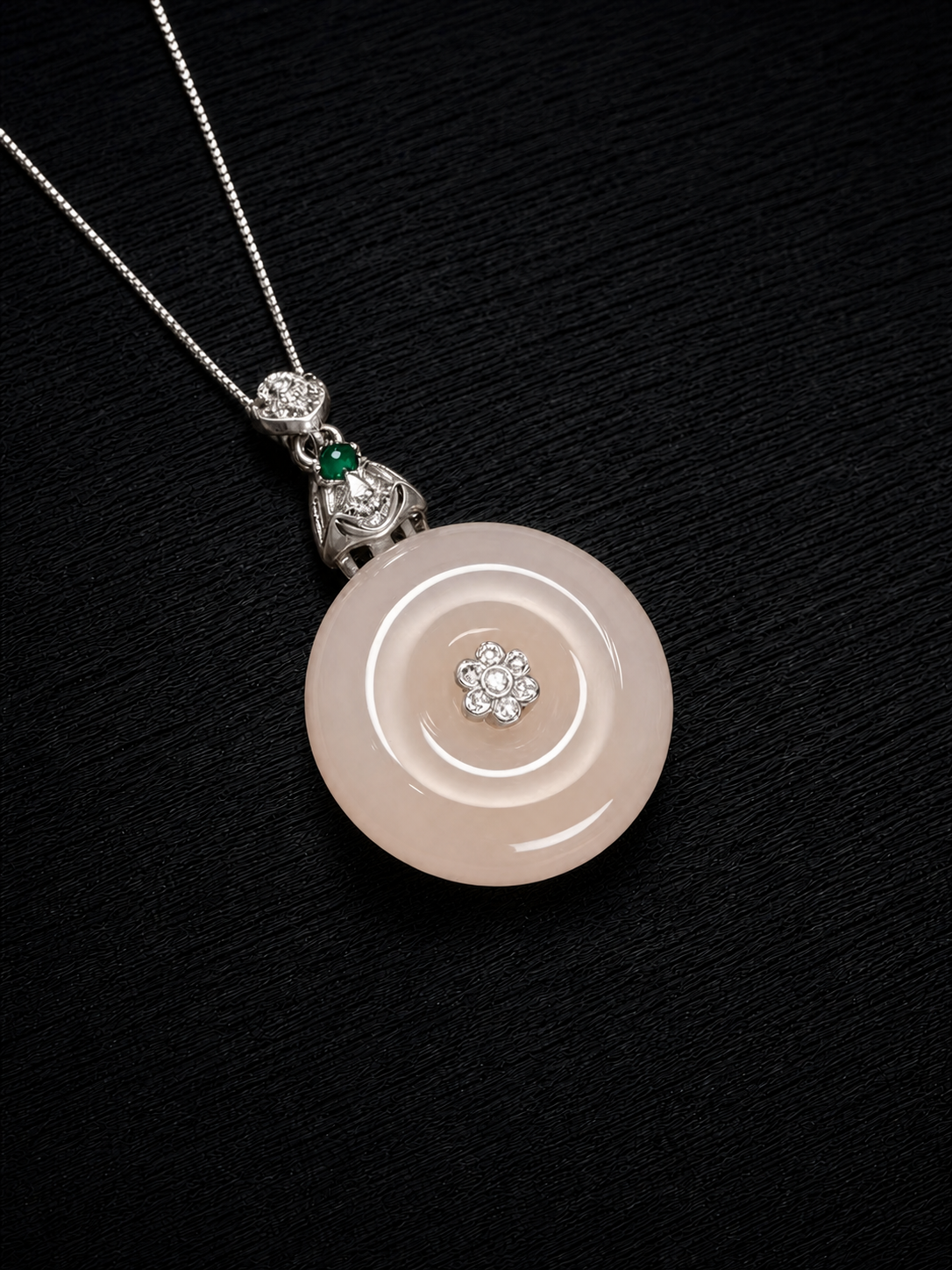 Agate Necklace-Soft Crystal Blossom