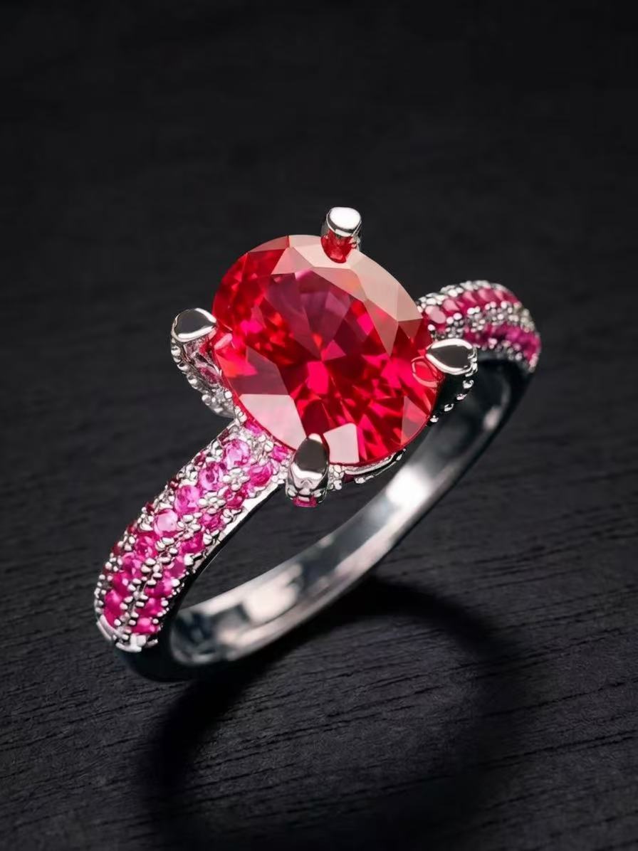 Ruby/Sapphire-Oval Brilliant Ring-Promethean Spark