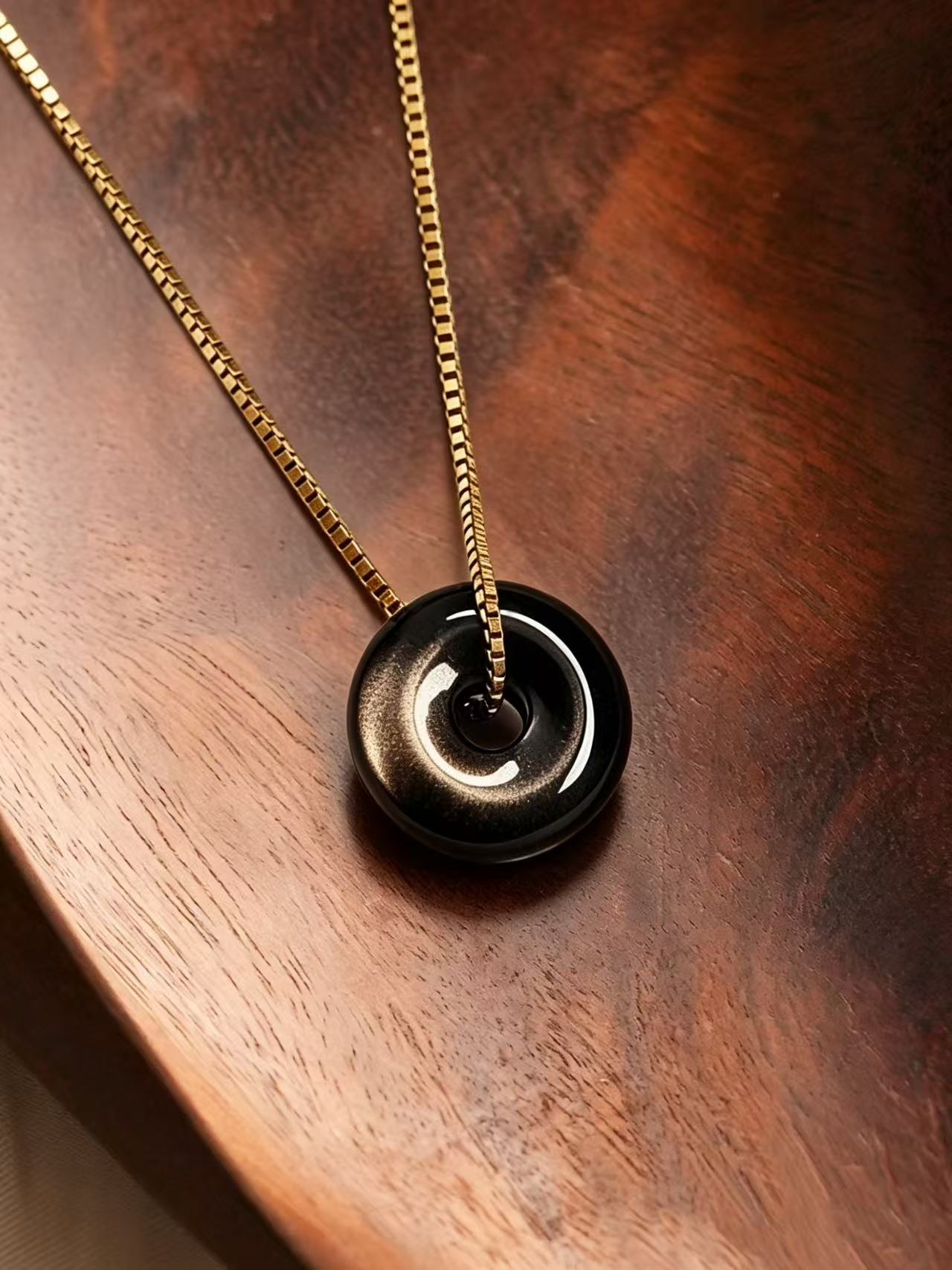 Circle of Wholeness - Golden obsidian