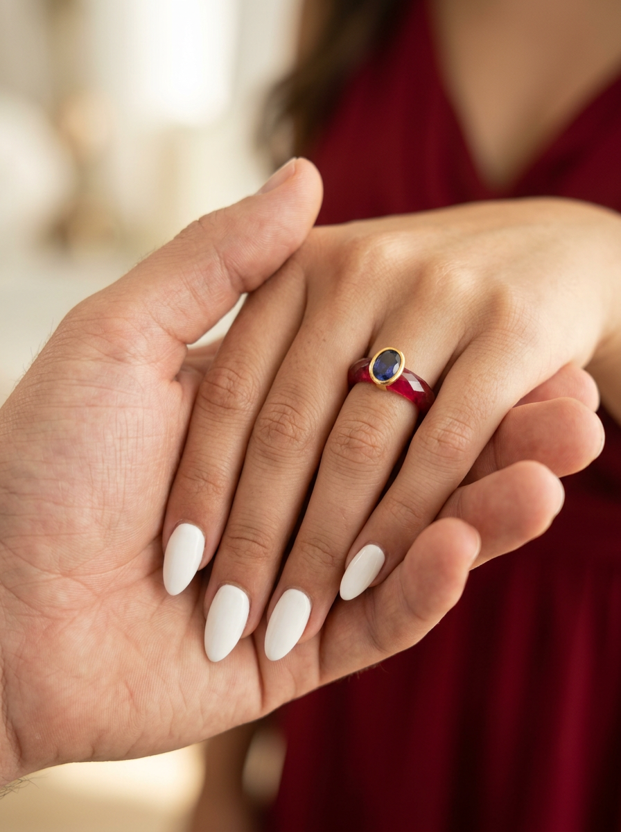 PRO 360-Degree Faceted Ruby Ring