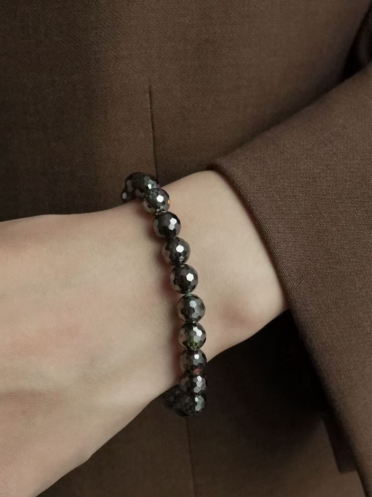 Fancy Brilliant Cut Moissanite Bracelet - Dark Green