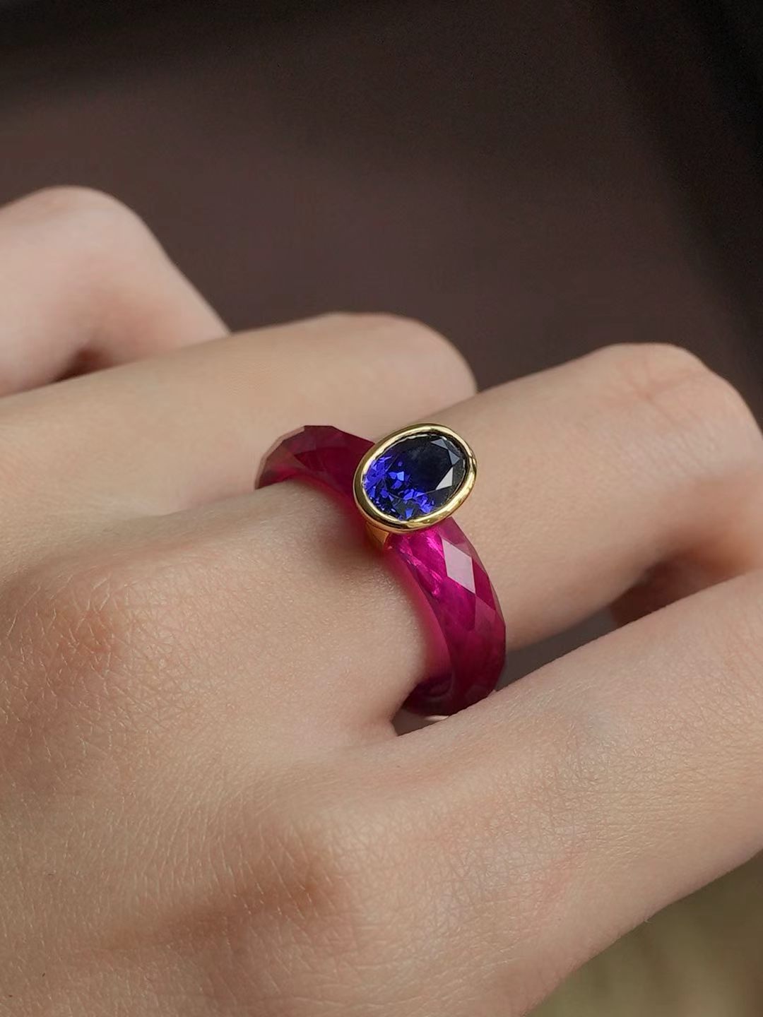PRO 360-Degree Faceted Ruby Ring