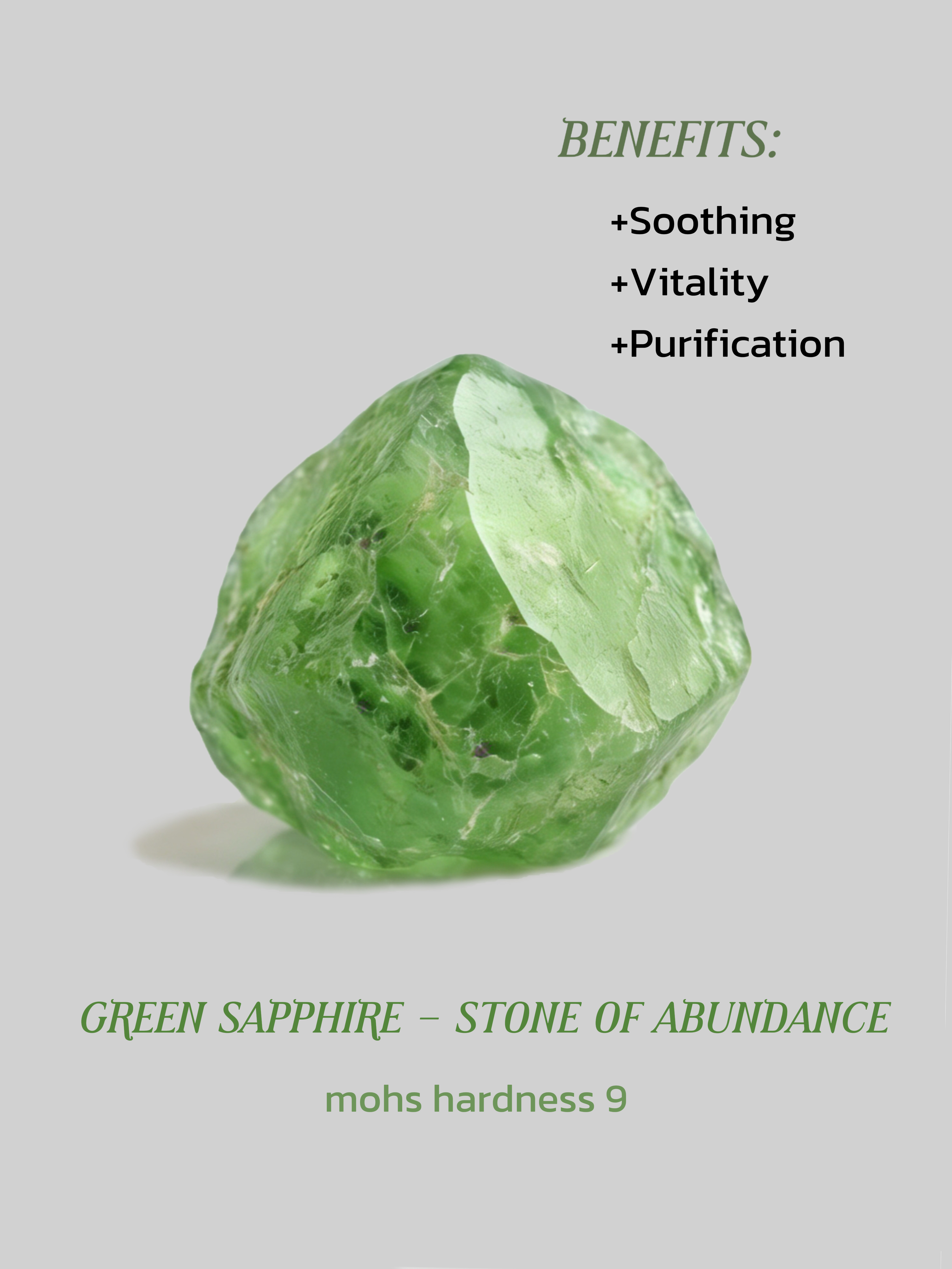 360-Degree Faceted Green Sapphire Ring