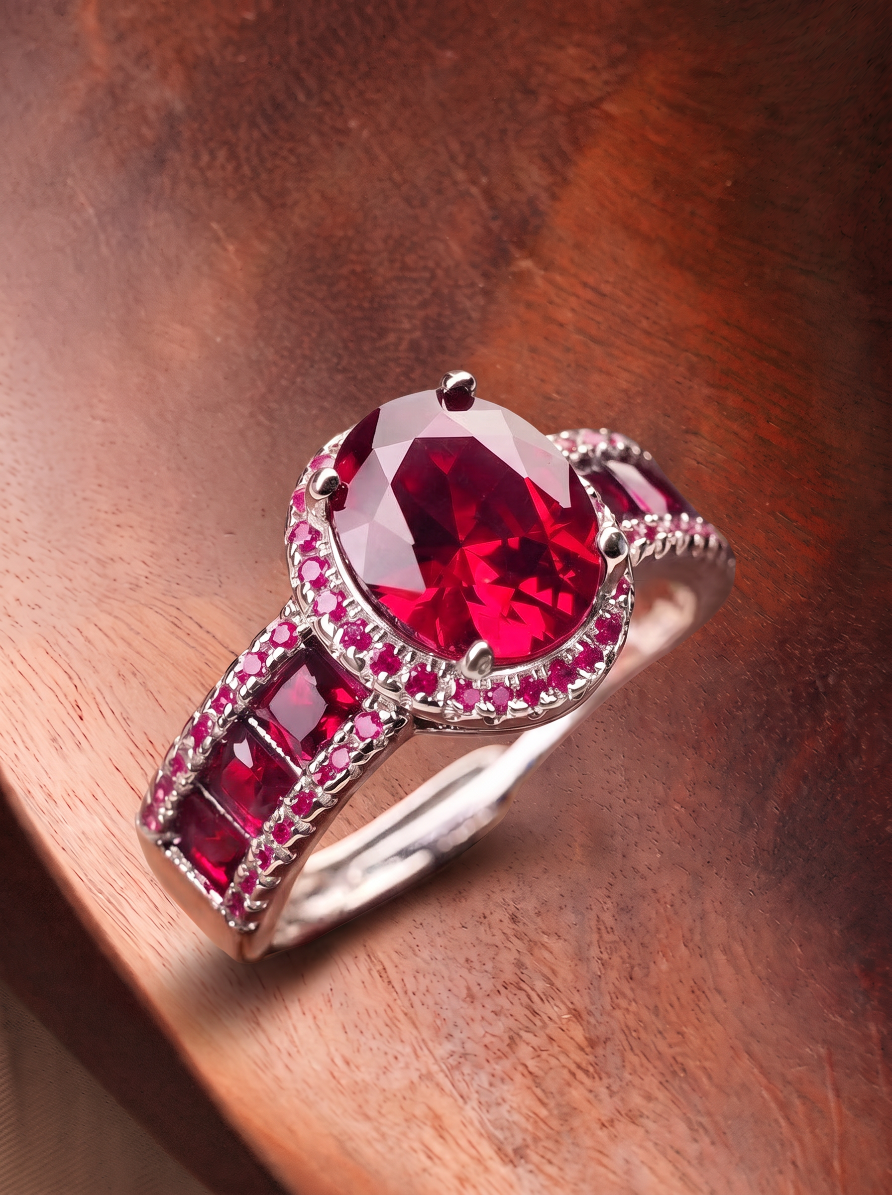Heart Shaped Brilliant Cut Sapphire/Ruby Ring - Soulmate's Promise