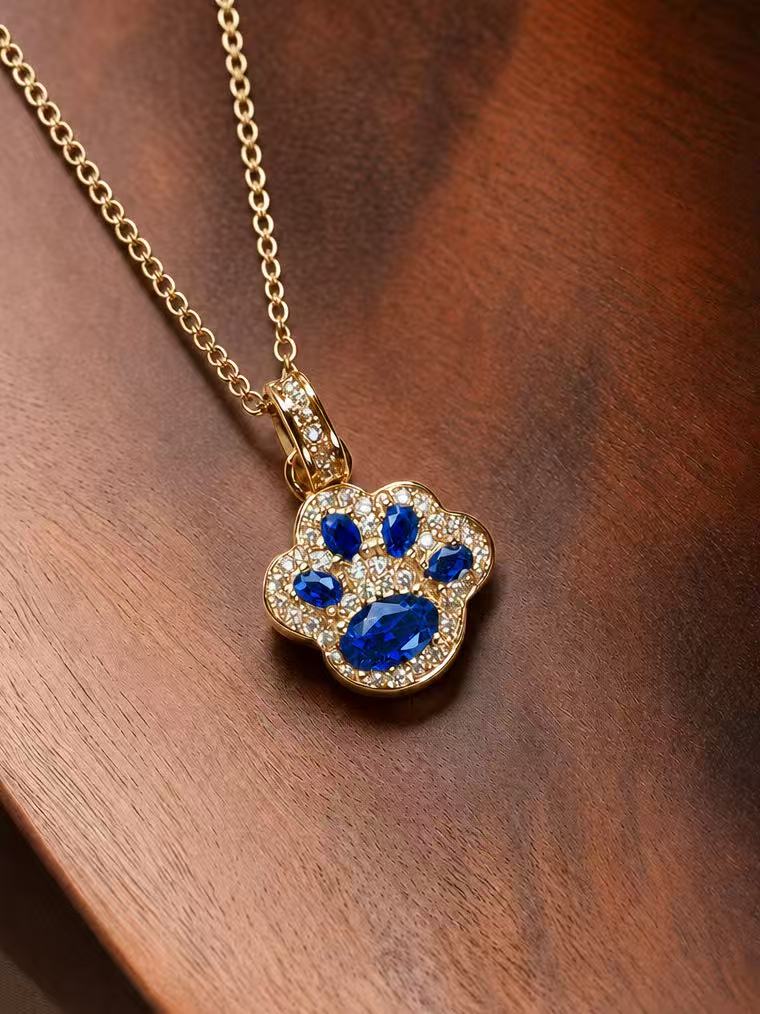 Oval Brilliant Cut Ruby Necklace - Paws of Fortune