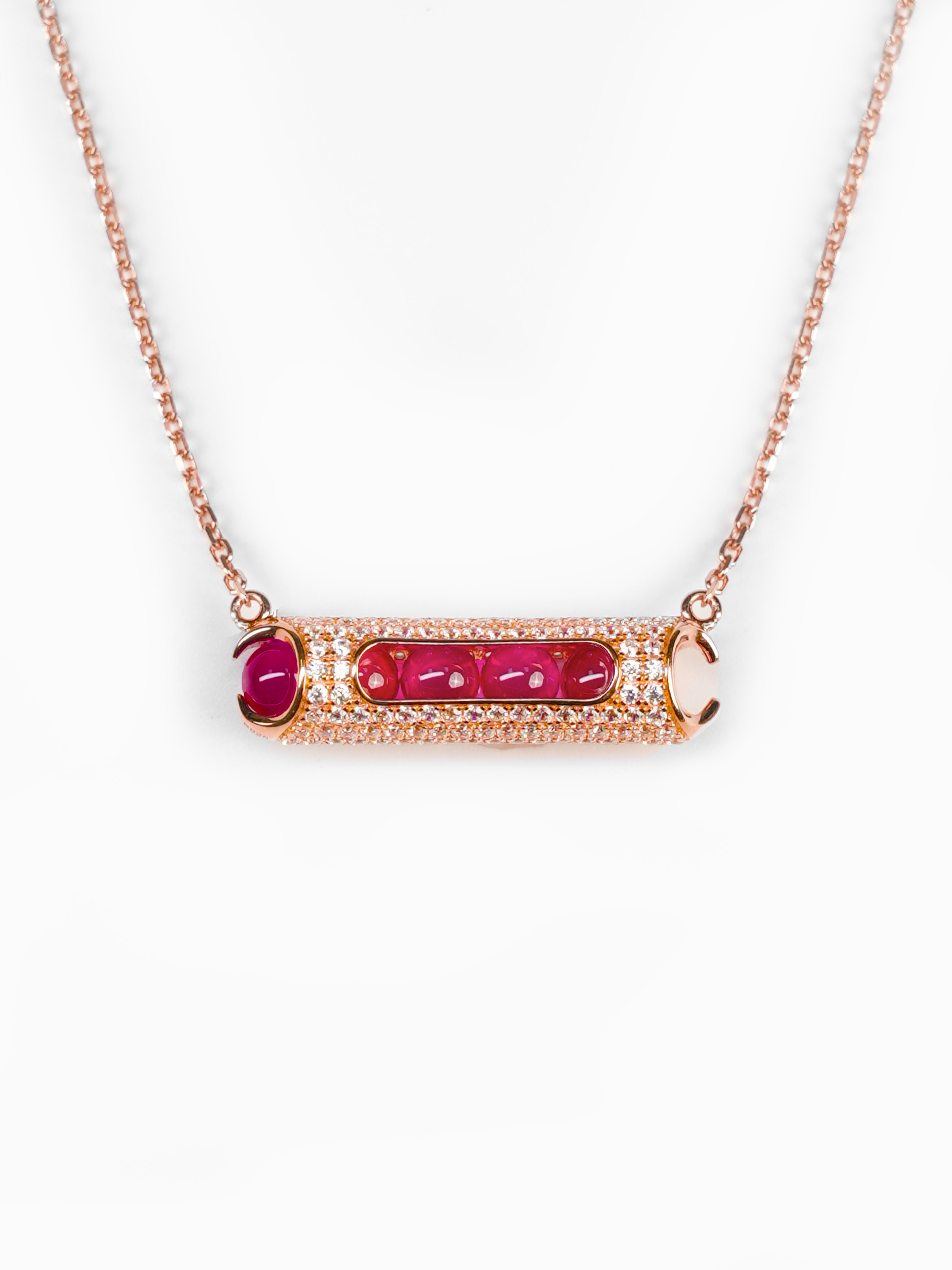 Rolling Ruby Necklace
