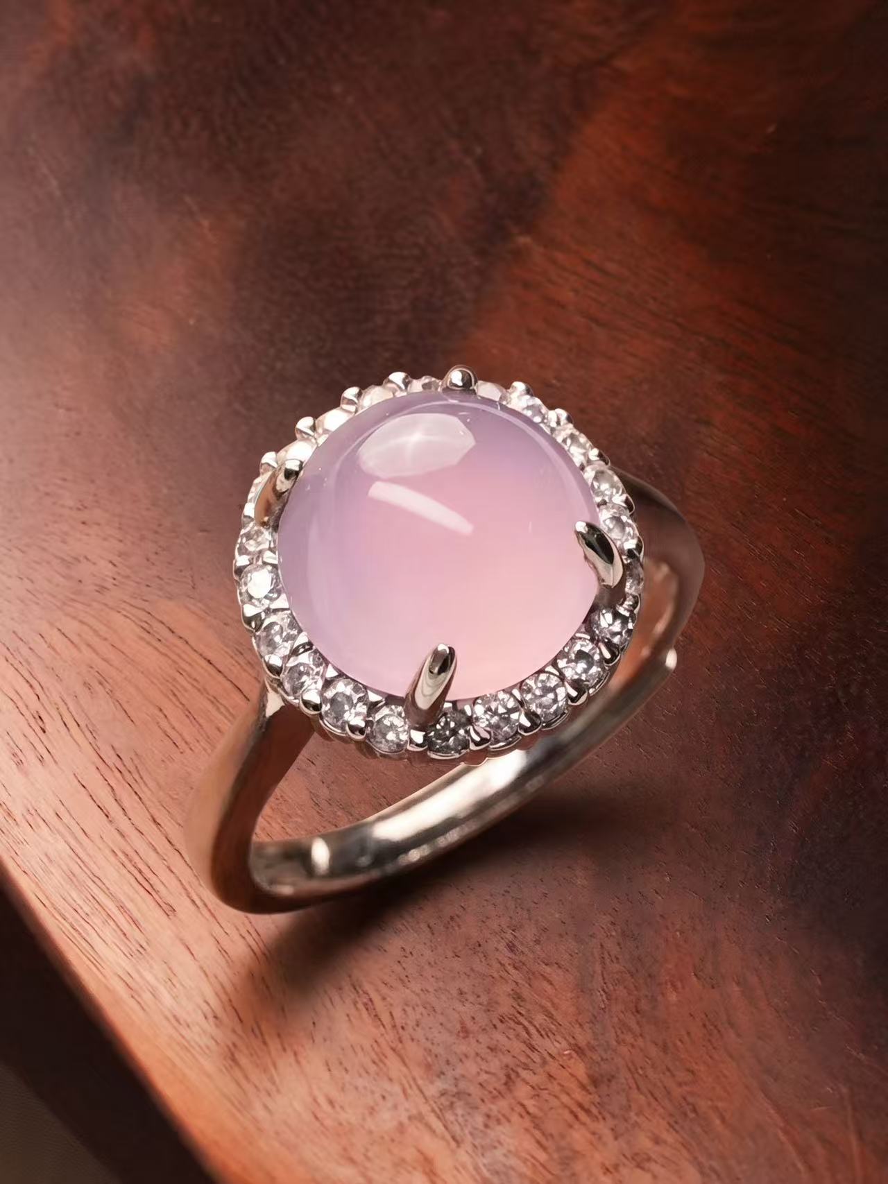 Chalcedony Ring - Pink and Lavender Condensation