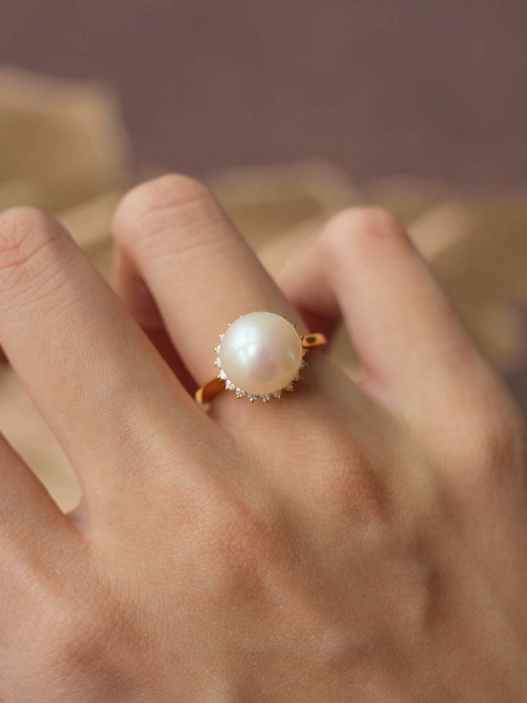 Freshwater Pearl Ring - Gold Plated