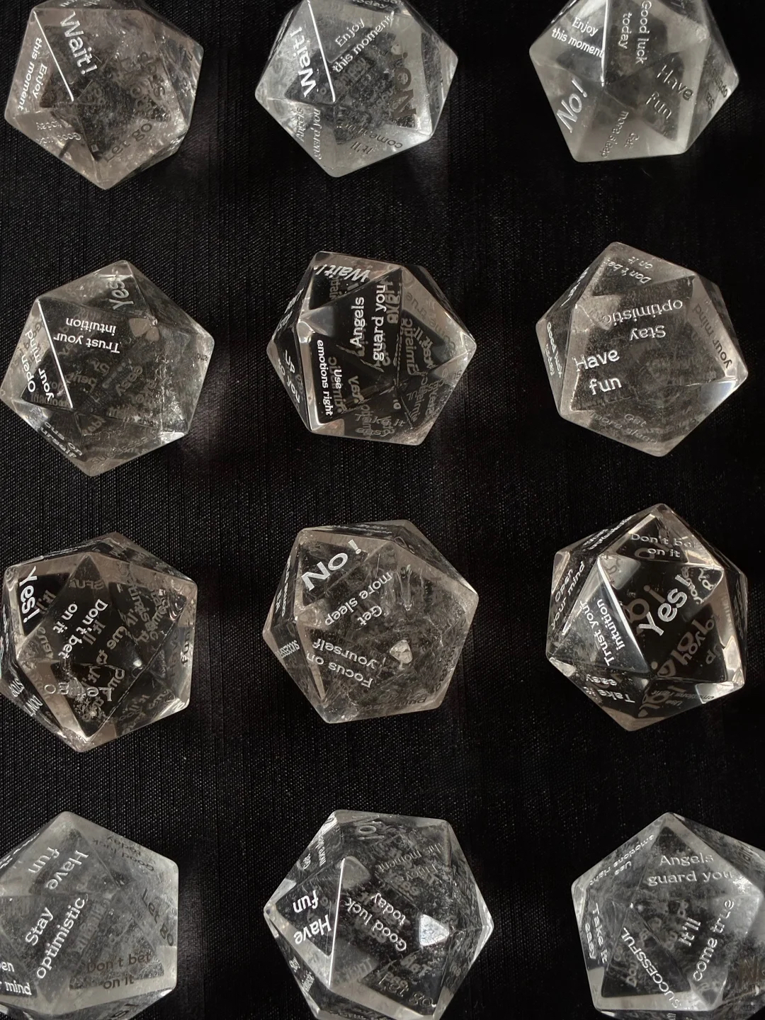 Dodecahedron Fancy Cut Clear Quartz  -Oracle Dice Pro