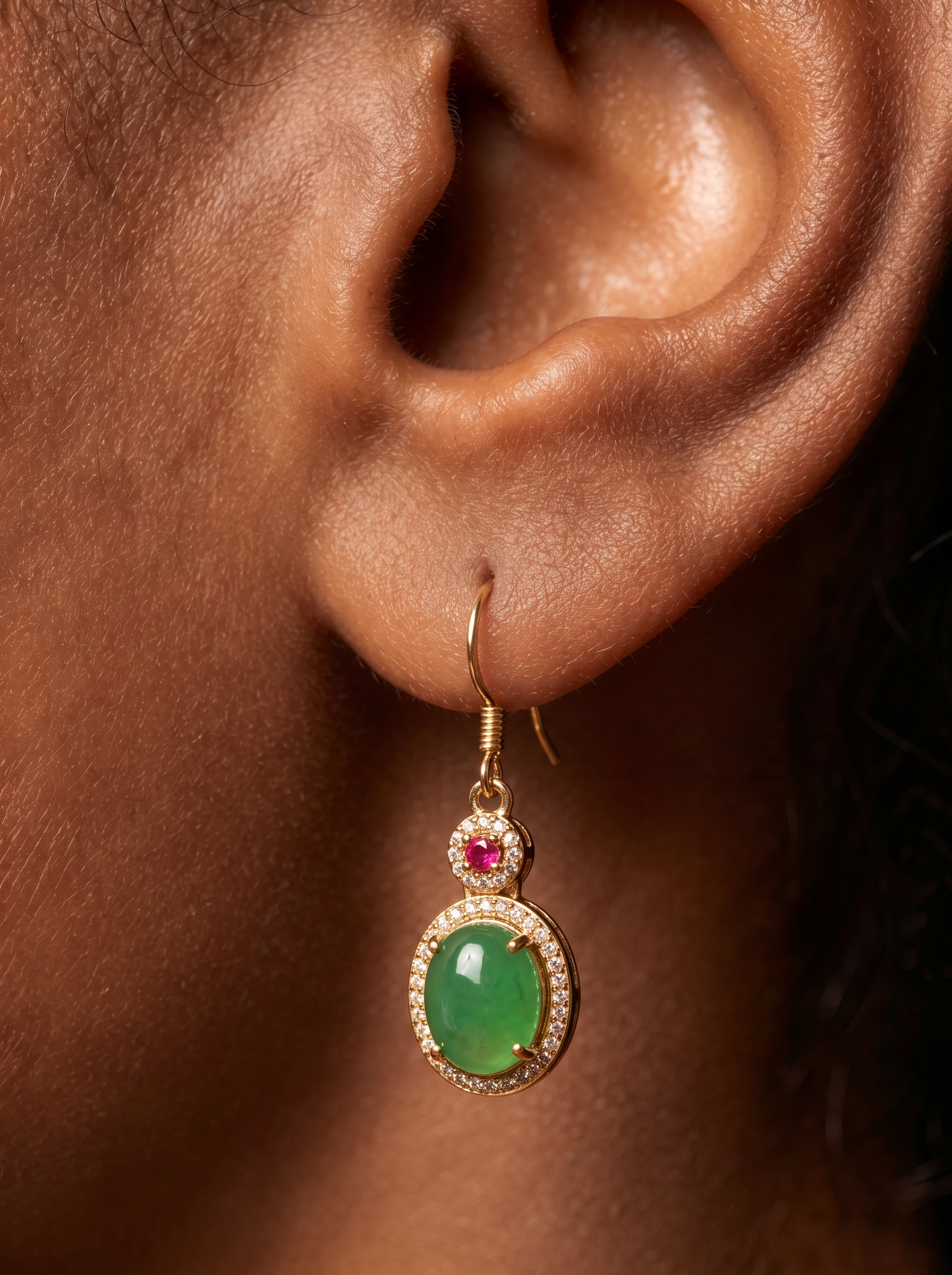 Chalcedony Earring - Jade Melody